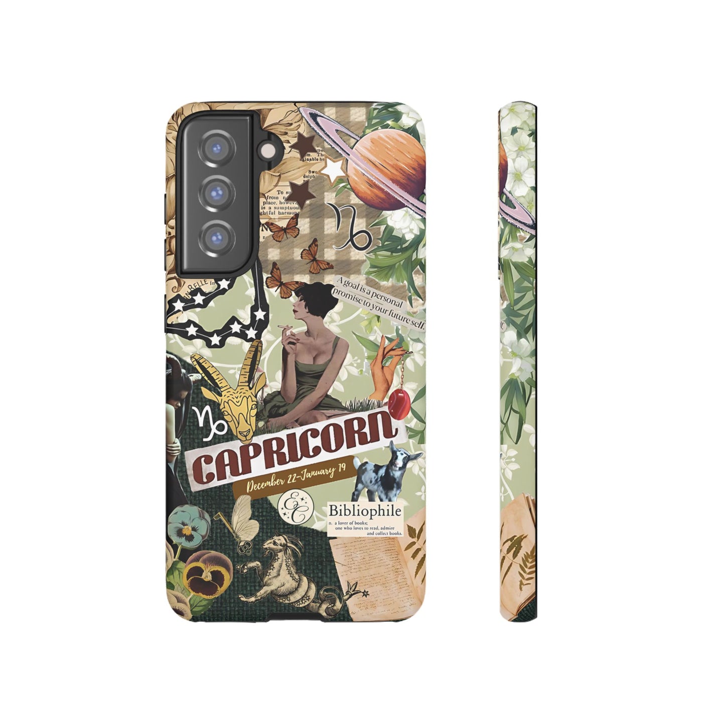 Capricorn Retro Zodiac Collage Tough Phone Case