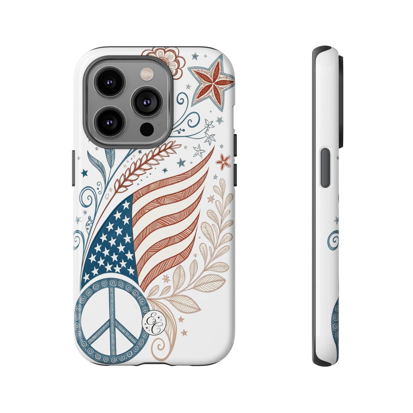 Boho American Flag Tough Phone Case