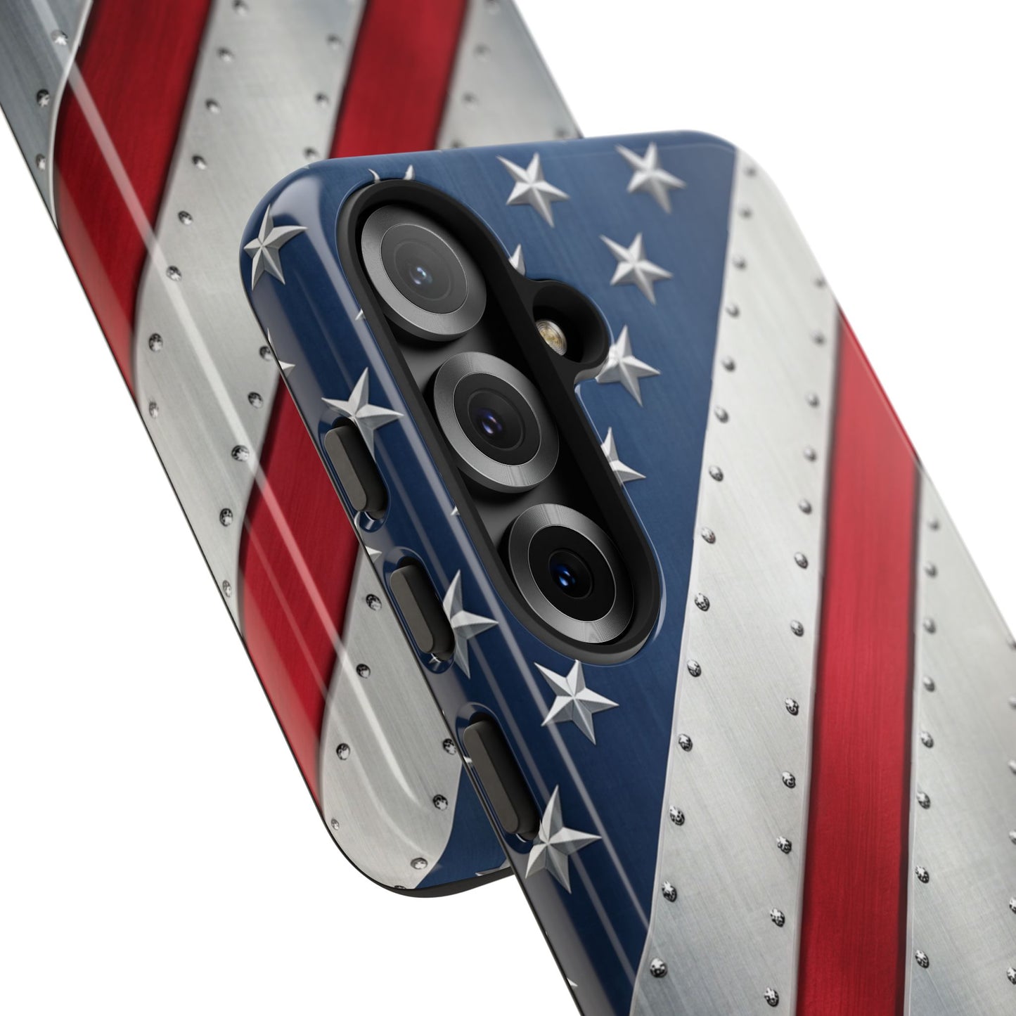 Metallic American Flag Tough Phone Case