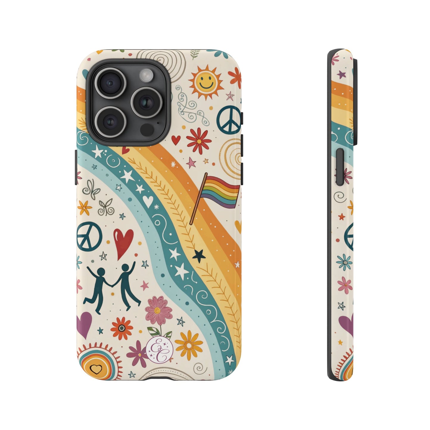LGTBQ+ Pride Boho Doodle Tough Phone Case