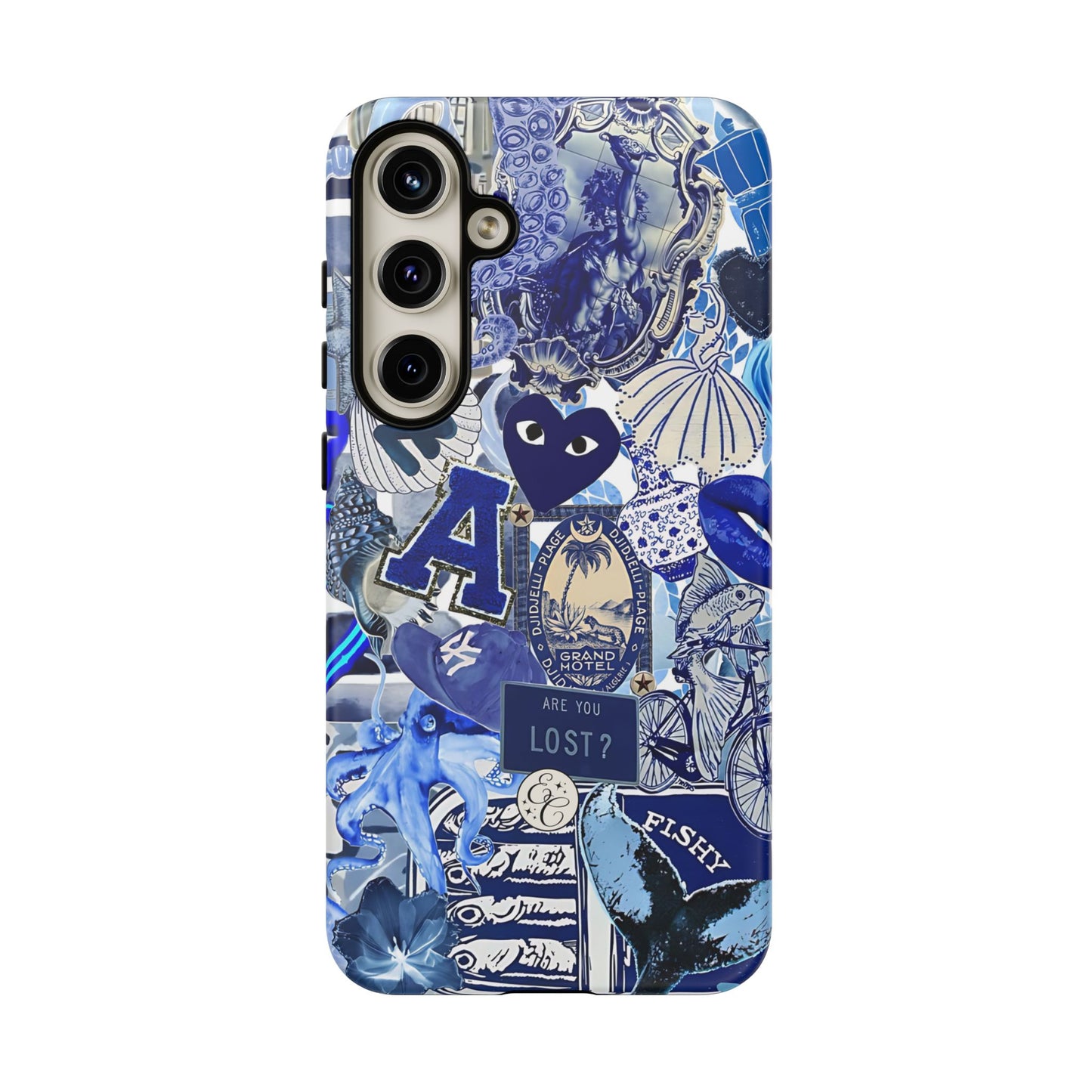 Blue Collage Tough Phone Case