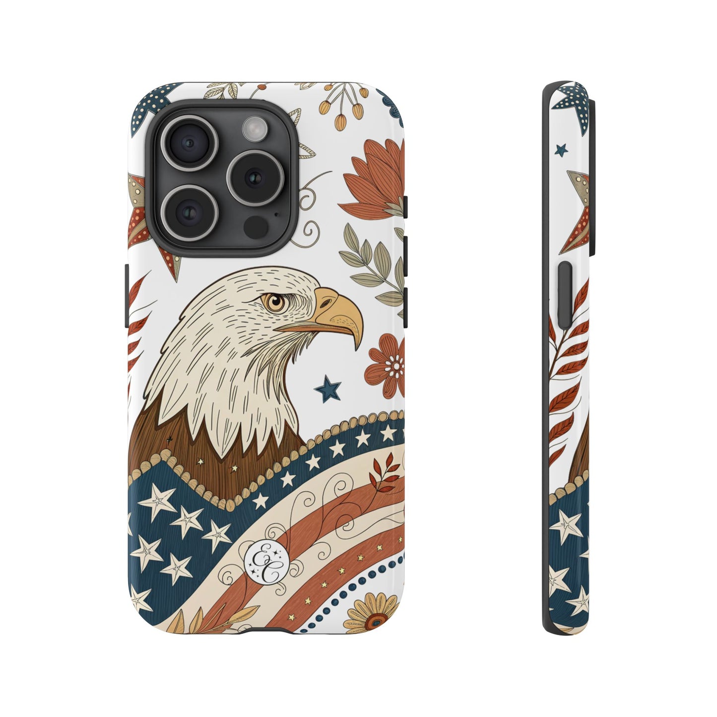 Boho Patriotic Eagle Tough Phone Case