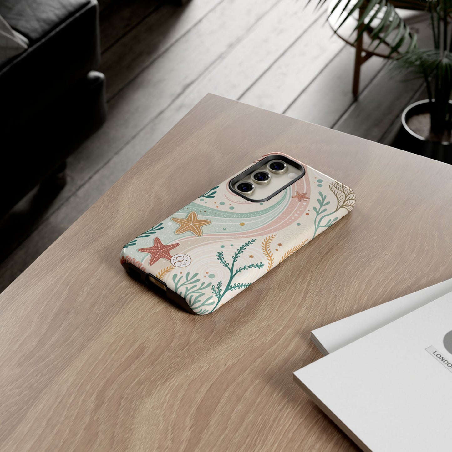Pink Ocean Boho Doodle Tough Phone Case