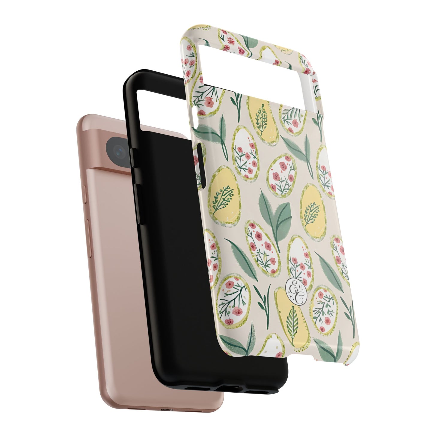 Floral Easter Egg Pattern Tough Phone Case