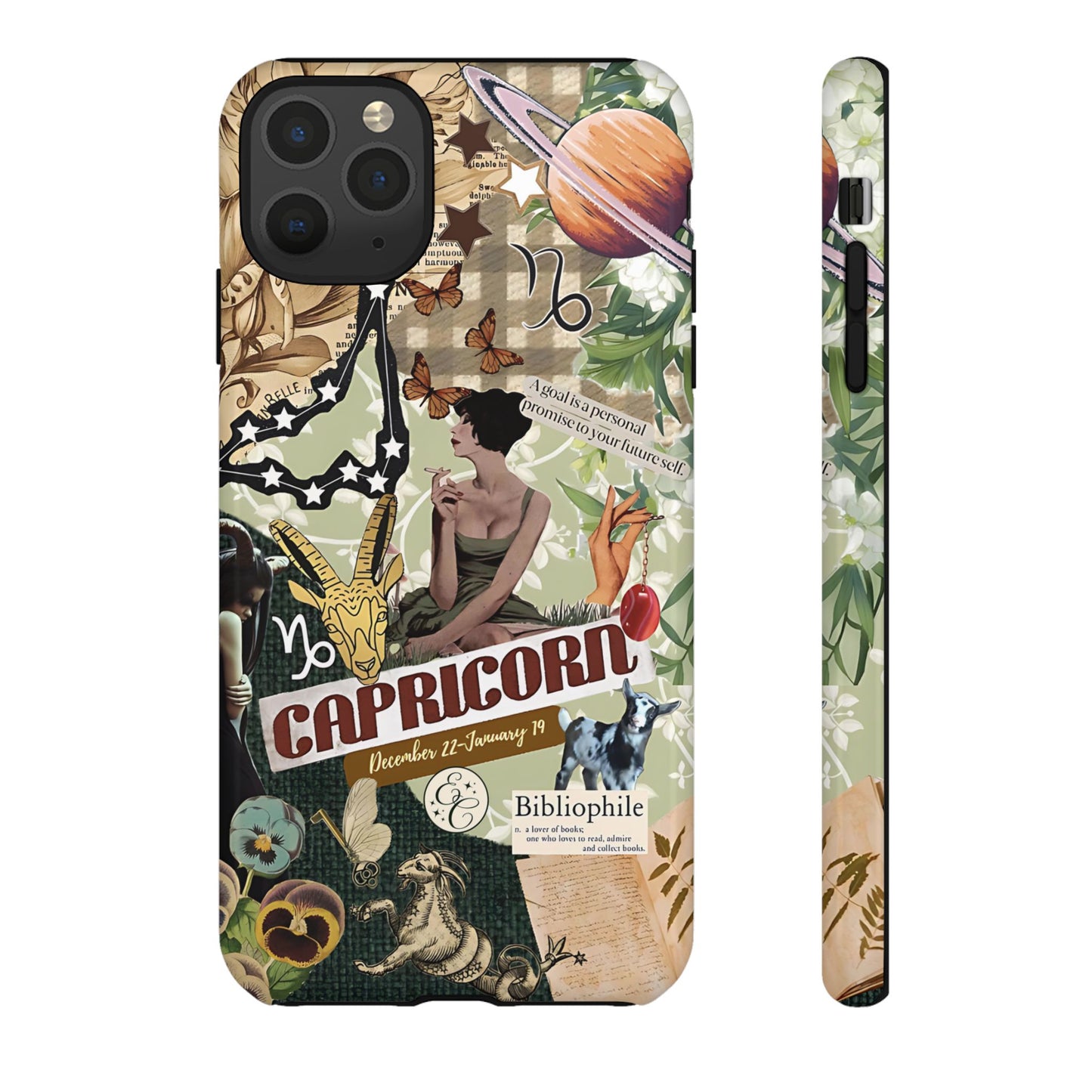Capricorn Retro Zodiac Collage Tough Phone Case