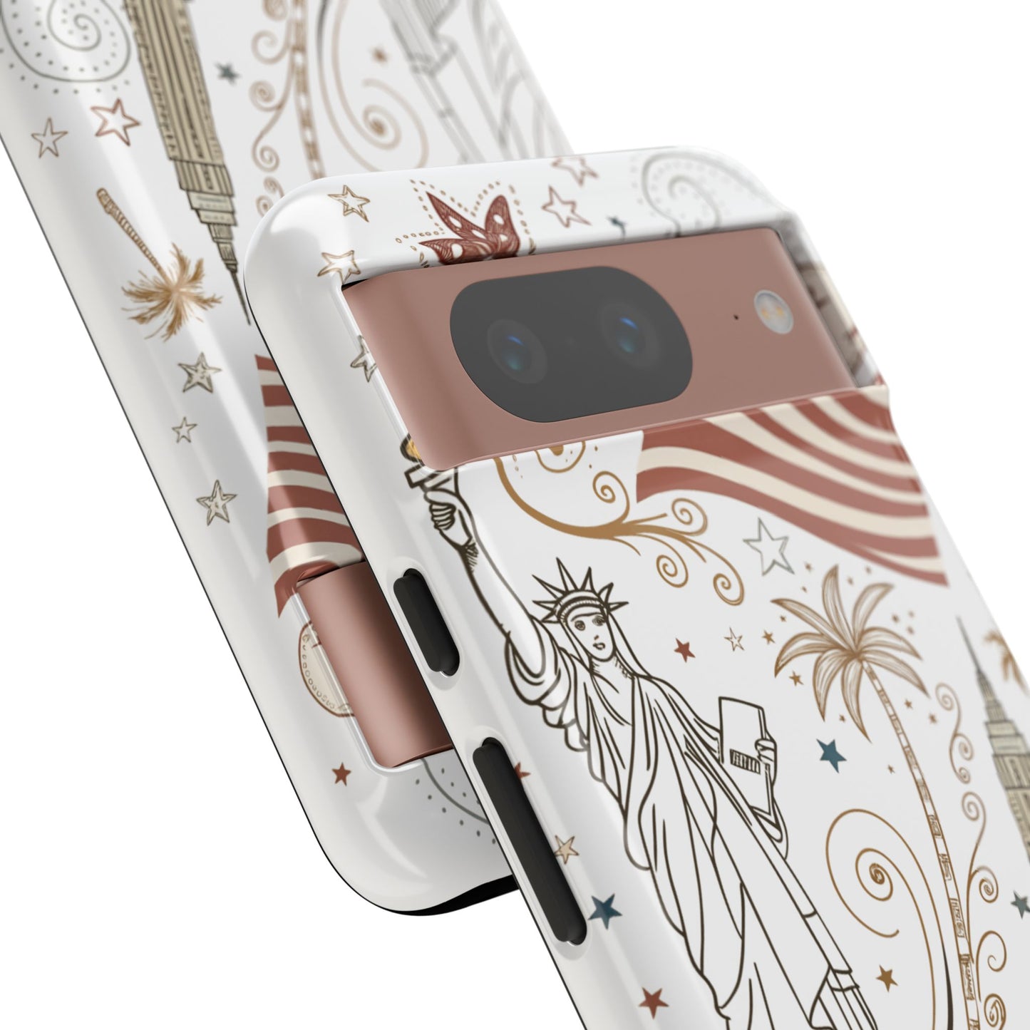 USA Landmarks Boho Doodle Tough Phone Case