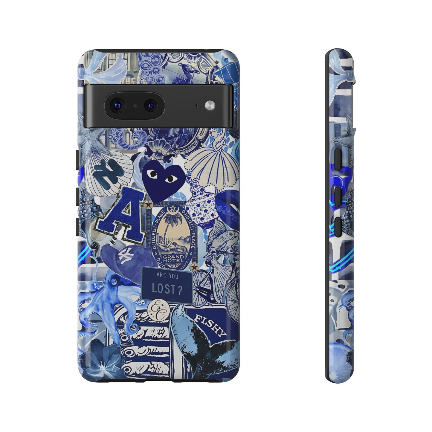Blue Collage Tough Phone Case