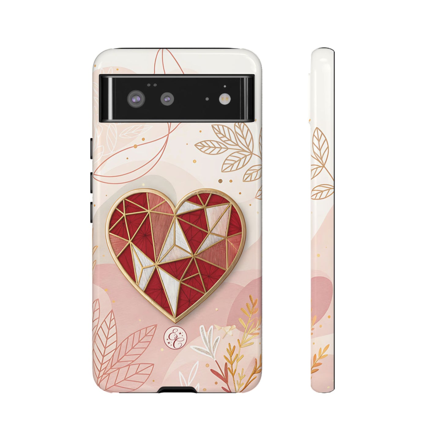 Geometric Heart Tough Phone Case