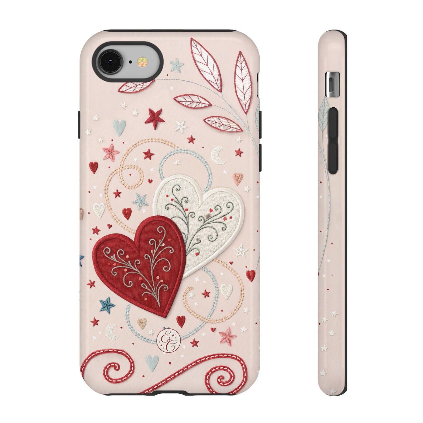 Interlinked Hearts Design Tough Phone Case