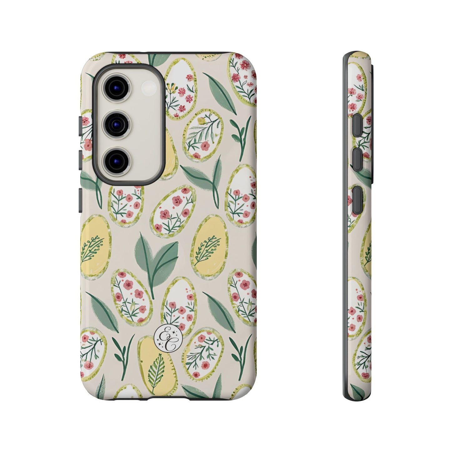 Floral Easter Egg Pattern Tough Phone Case