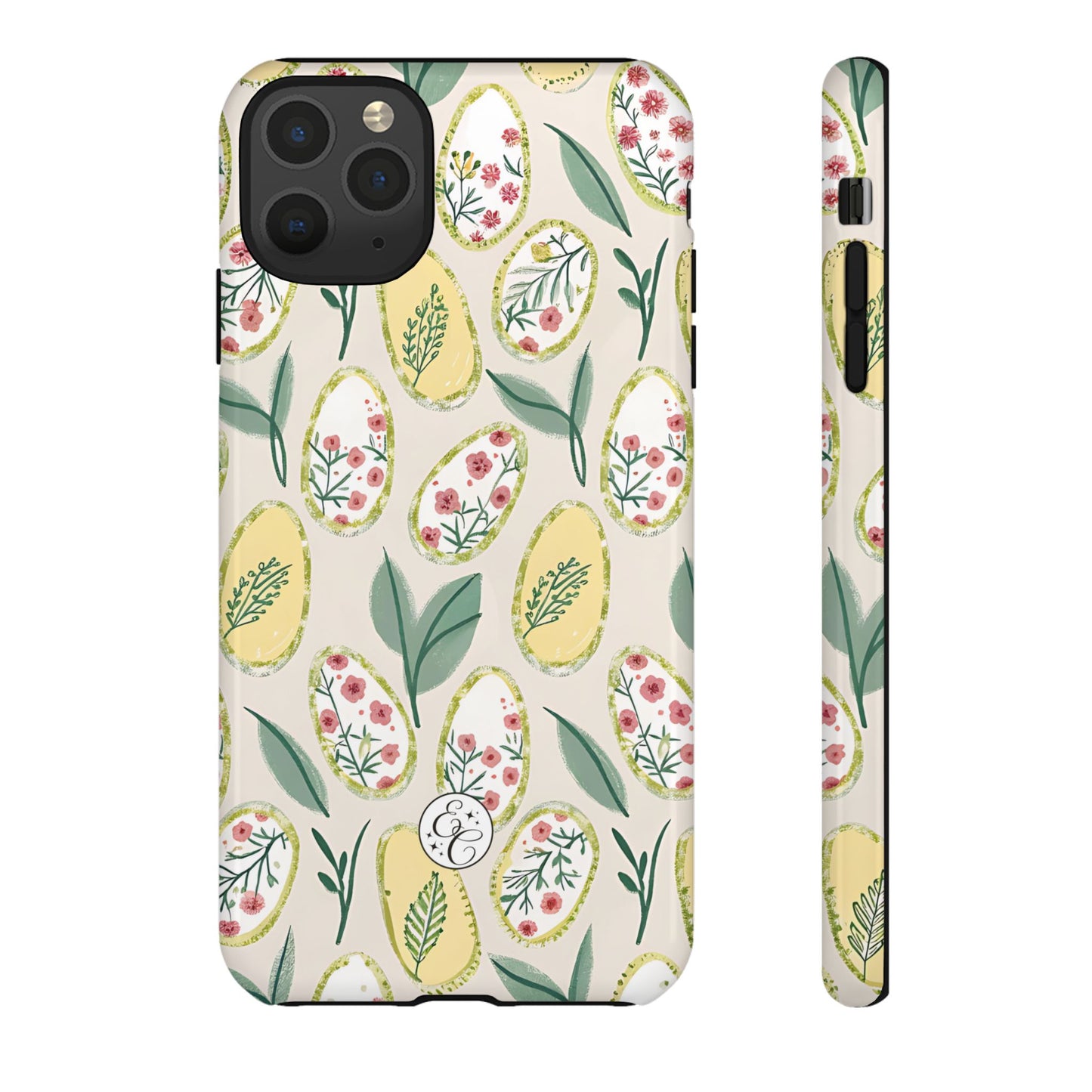 Floral Easter Egg Pattern Tough Phone Case