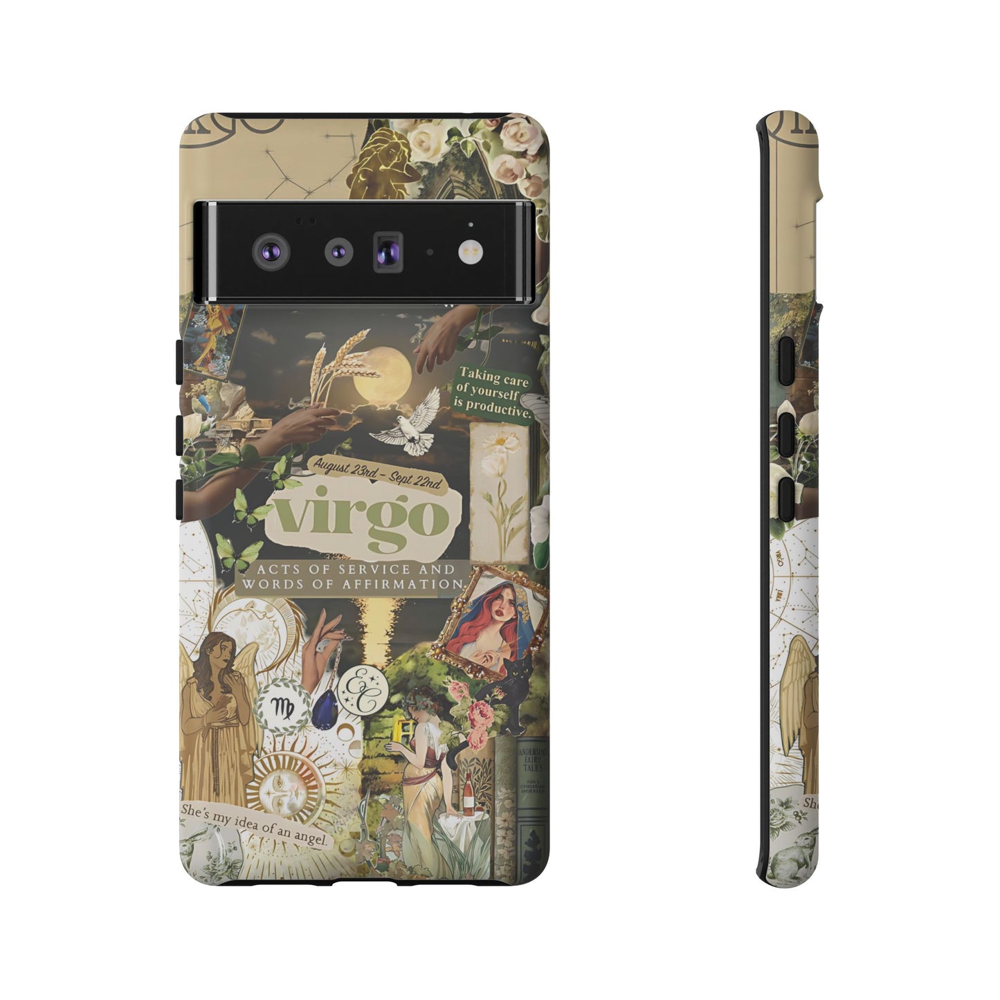 Virgo Vintage Zodiac Collage Tough Phone Case