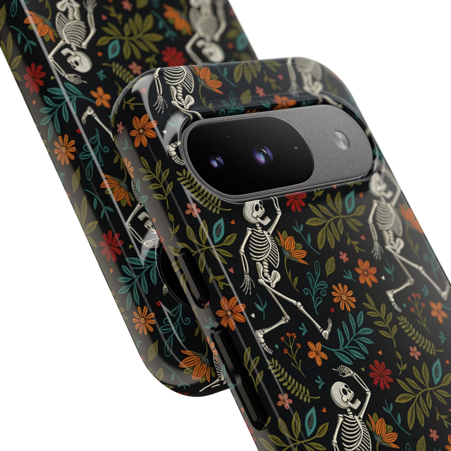 Halloween Boho Skeleton Pattern Tough Phone Case