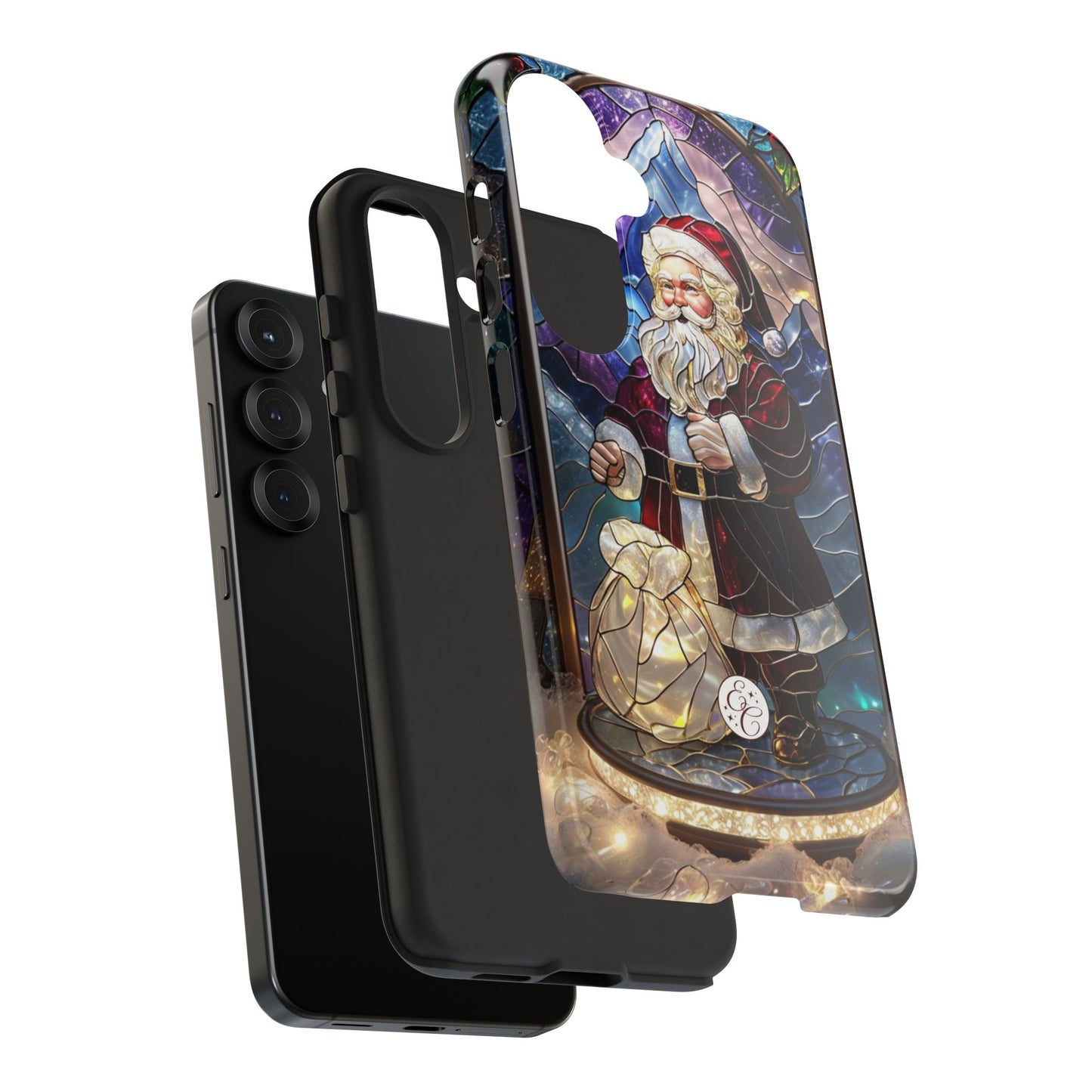 Santa Claus Stained Glass Tough Phone Case