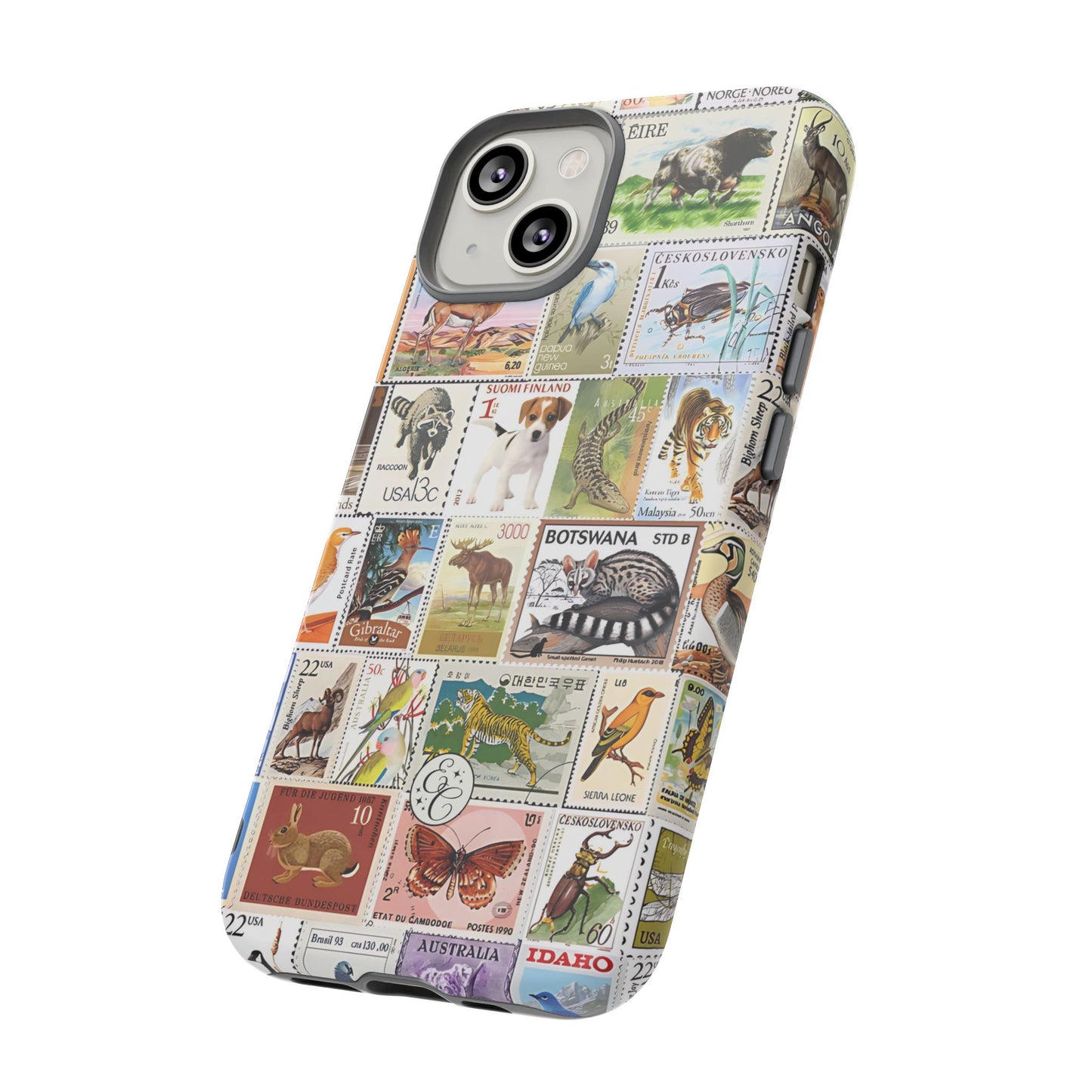 Wildlife Stamp Collage Tough Phone Case