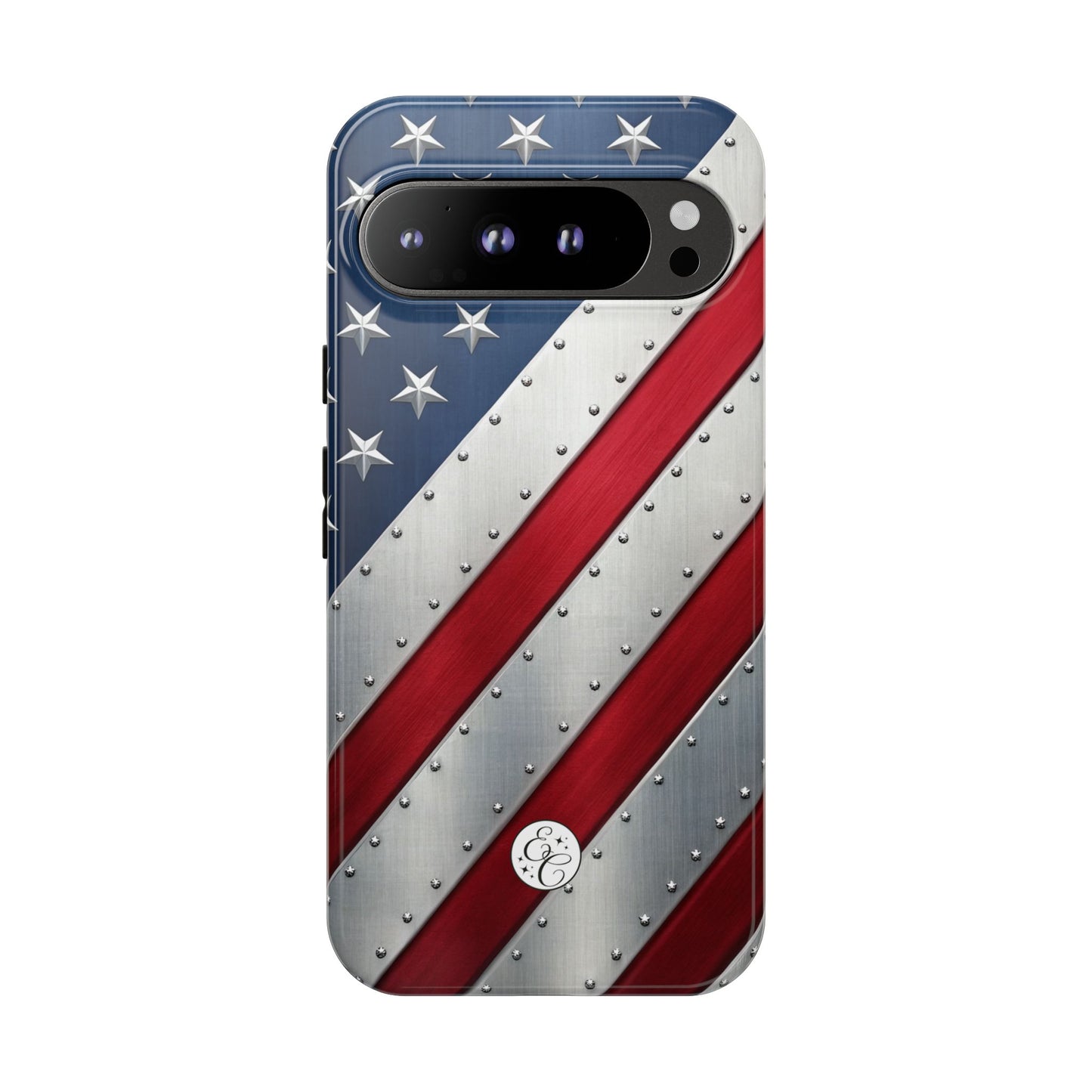 Metallic American Flag Tough Phone Case