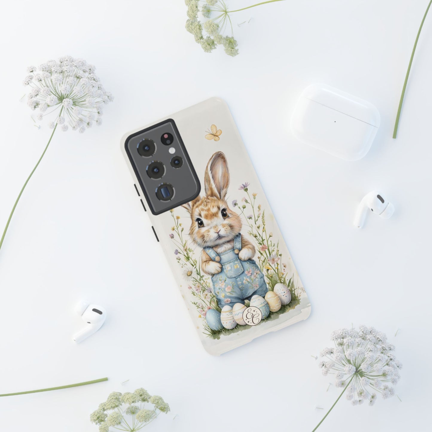 Bunny with Easter Eggs Tough Phone Case