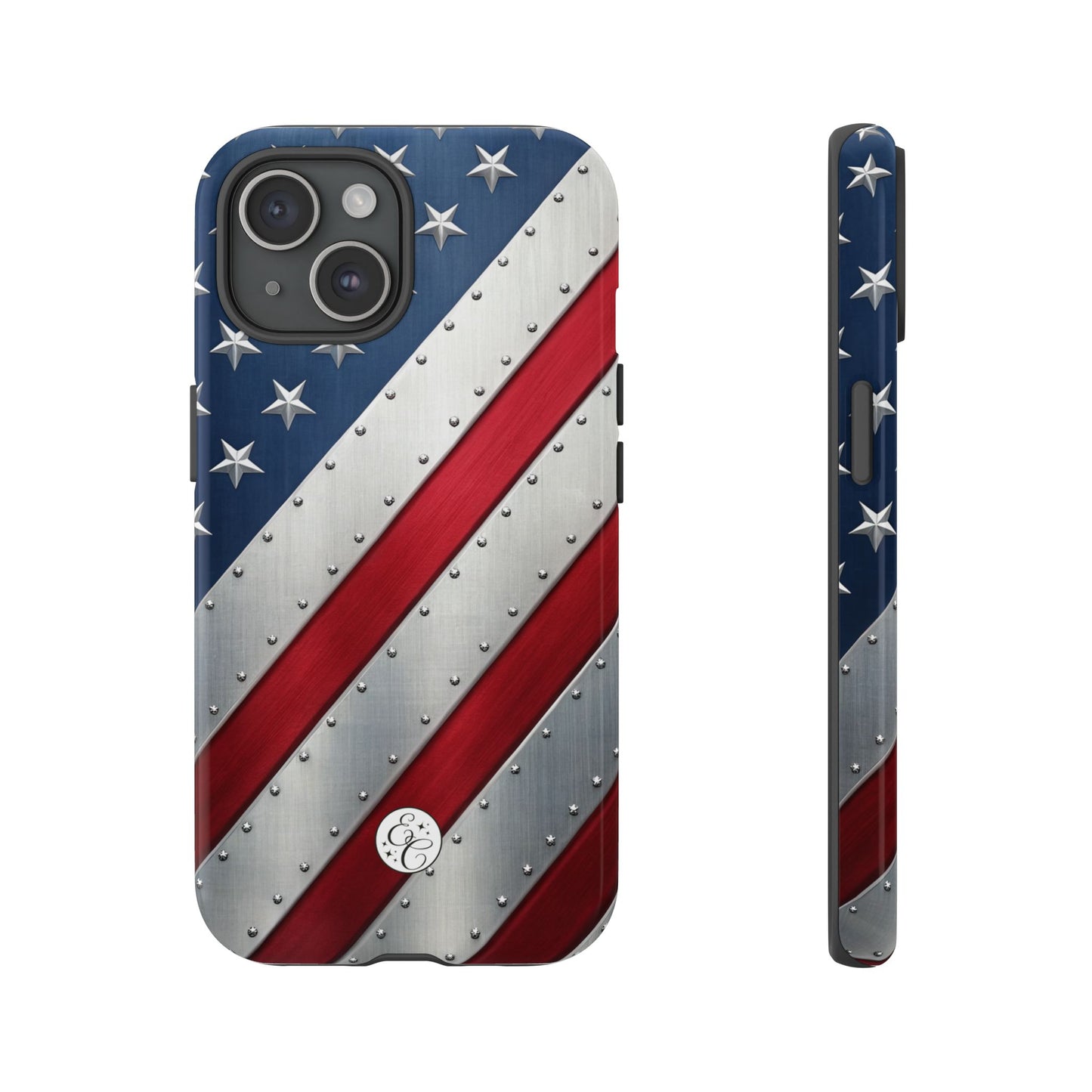 Metallic American Flag Tough Phone Case