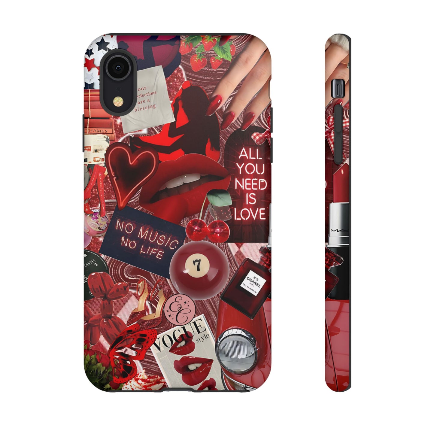 Red Aesthetic Collage Tough Phone Case