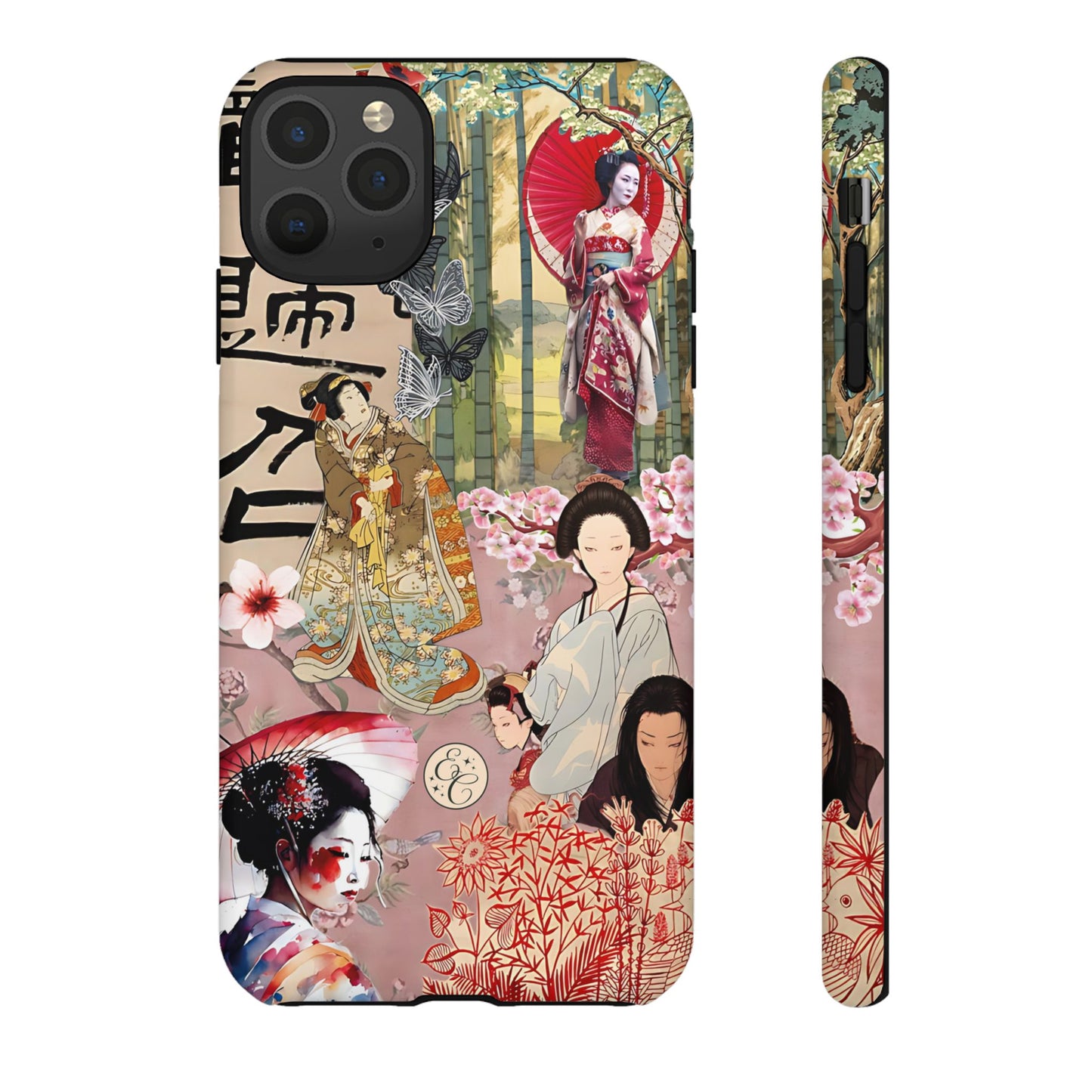 Japanese Geisha Collage Tough Phone Case