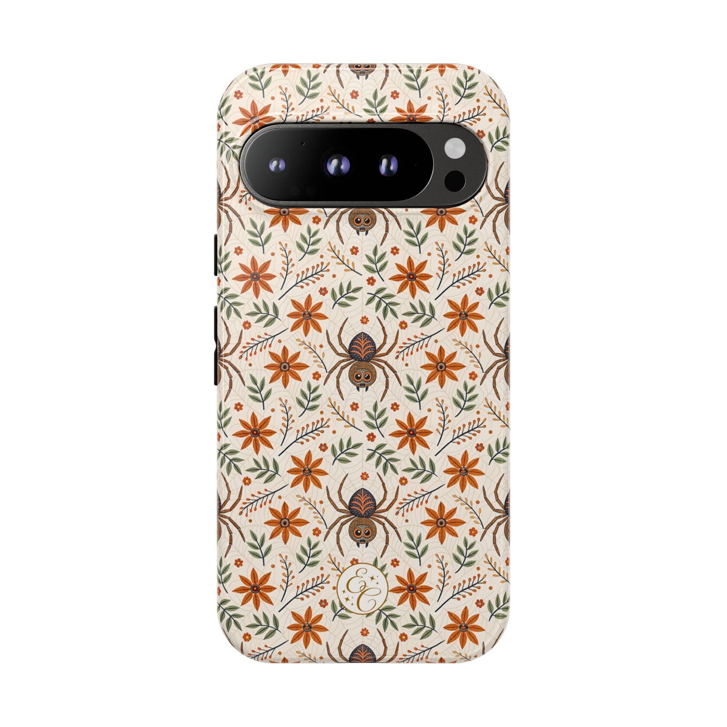 Boho Floral Spider Pattern Tough Phone Case