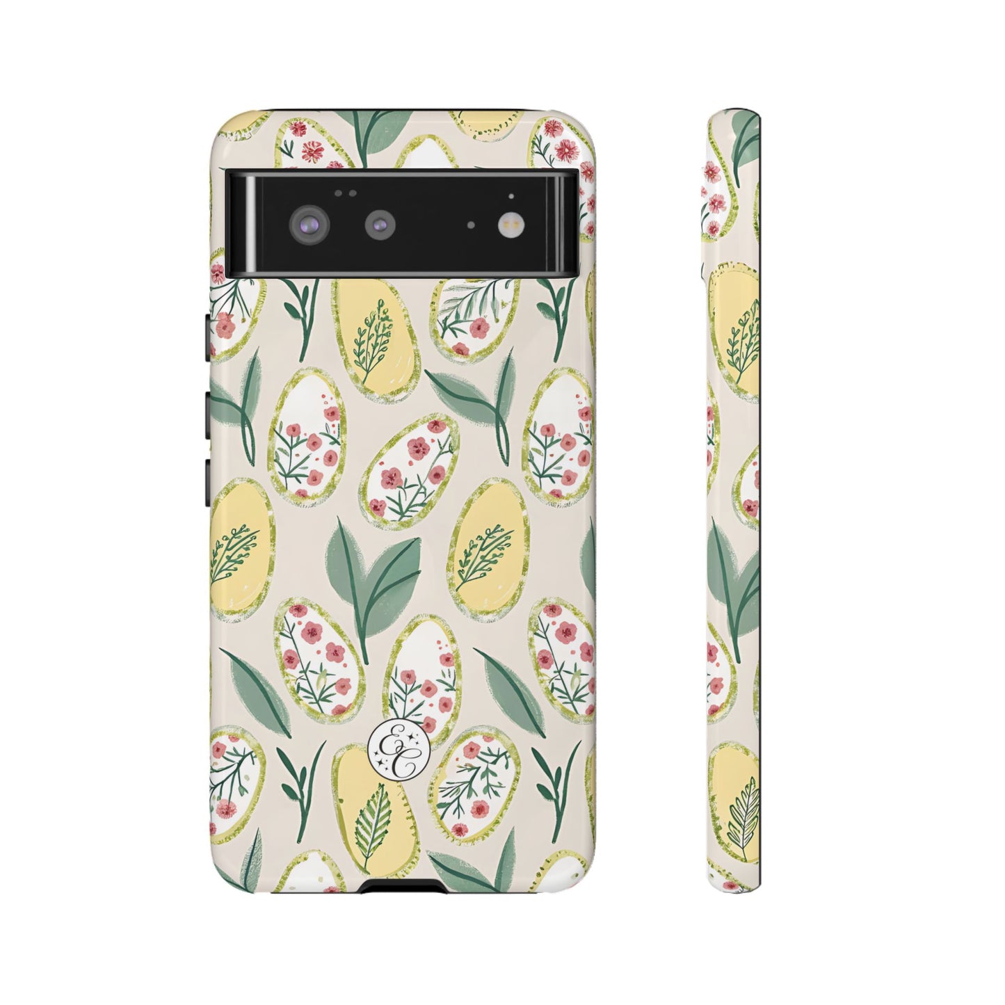 Floral Easter Egg Pattern Tough Phone Case