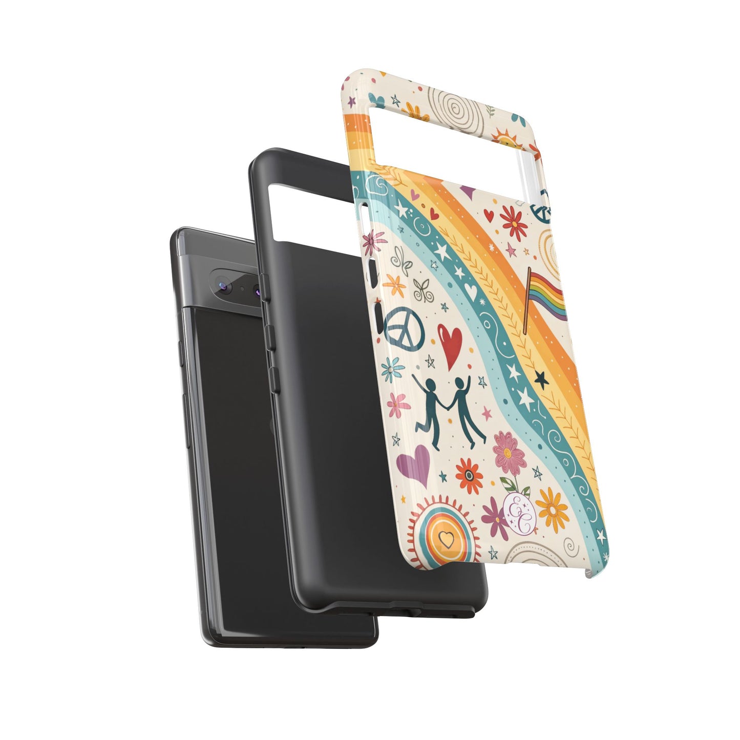 LGTBQ+ Pride Boho Doodle Tough Phone Case