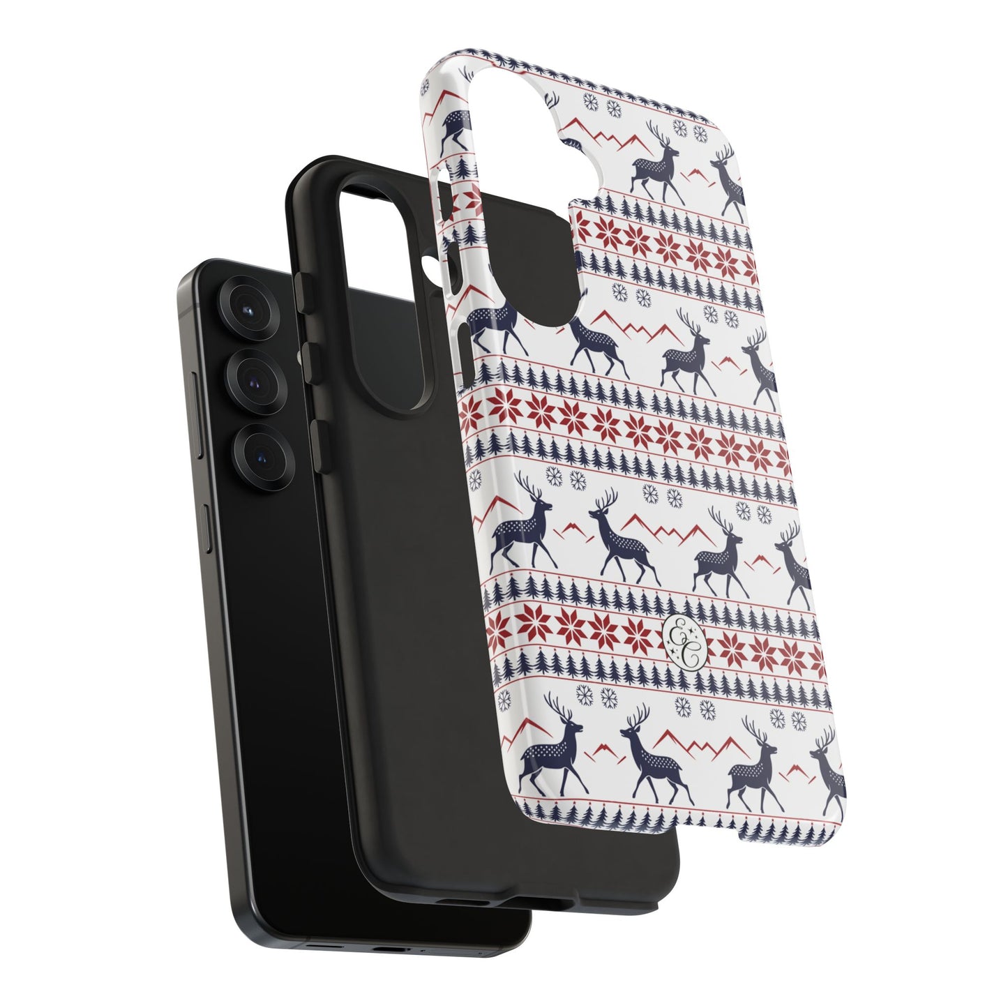 Christmas Reindeer Pattern Tough Phone Case