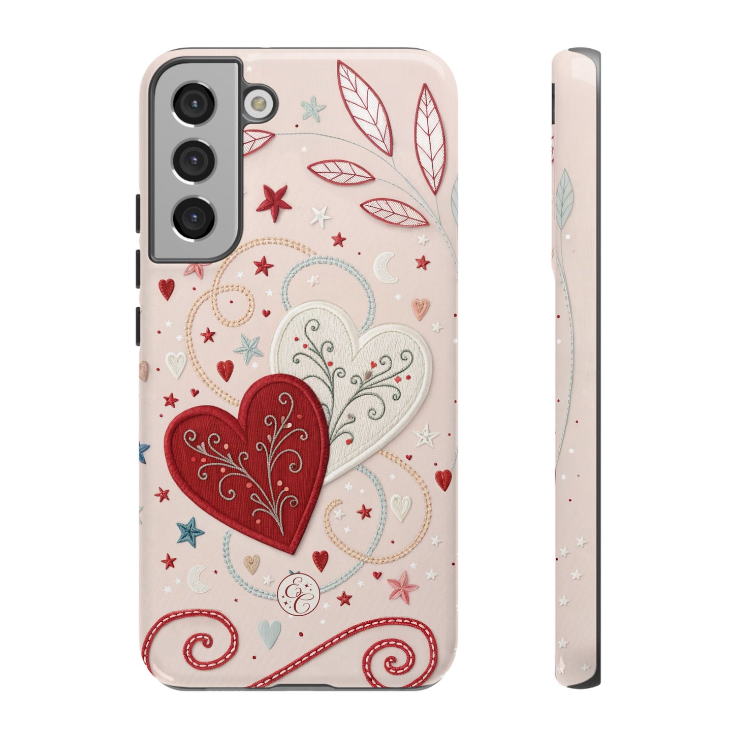 Interlinked Hearts Design Tough Phone Case
