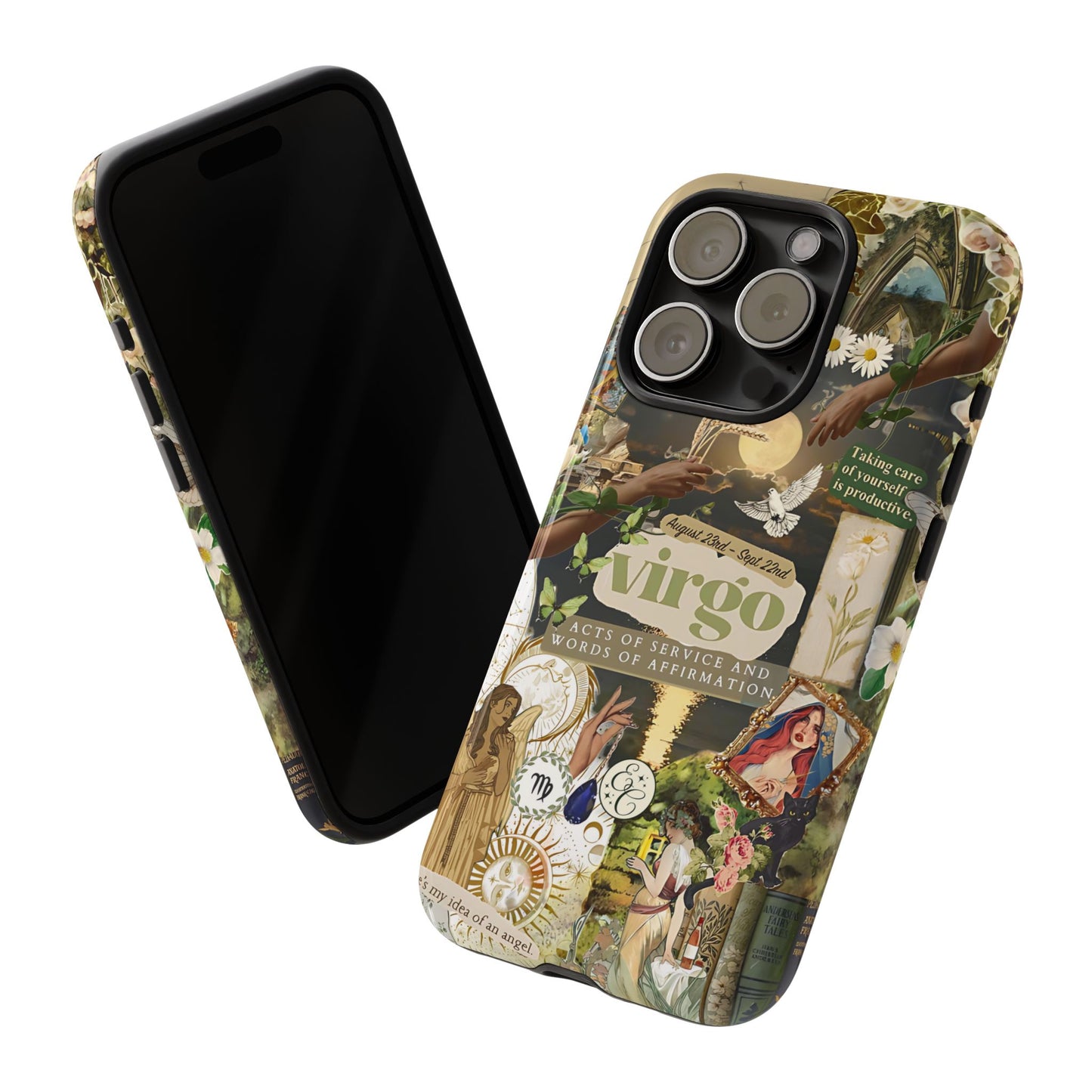 Virgo Vintage Zodiac Collage Tough Phone Case