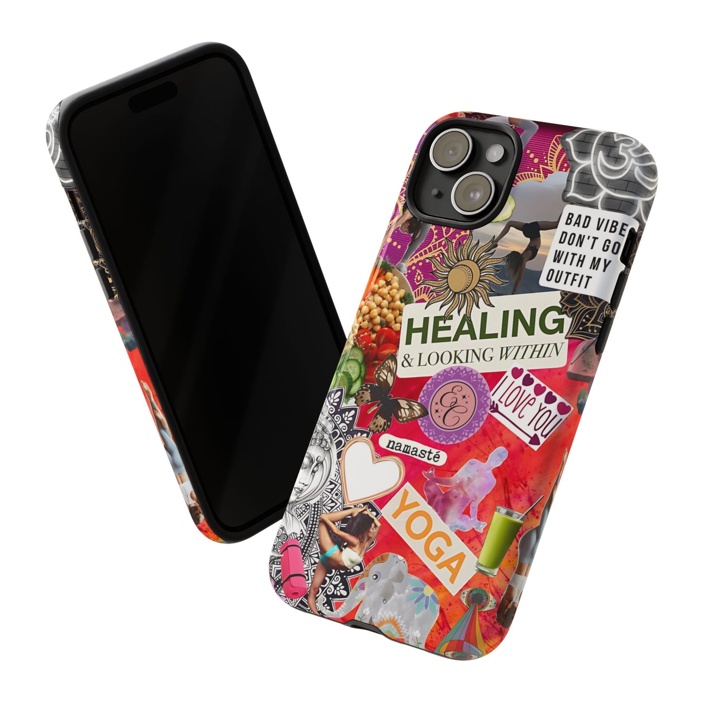Yoga and Meditation Collage Tough Phone Case