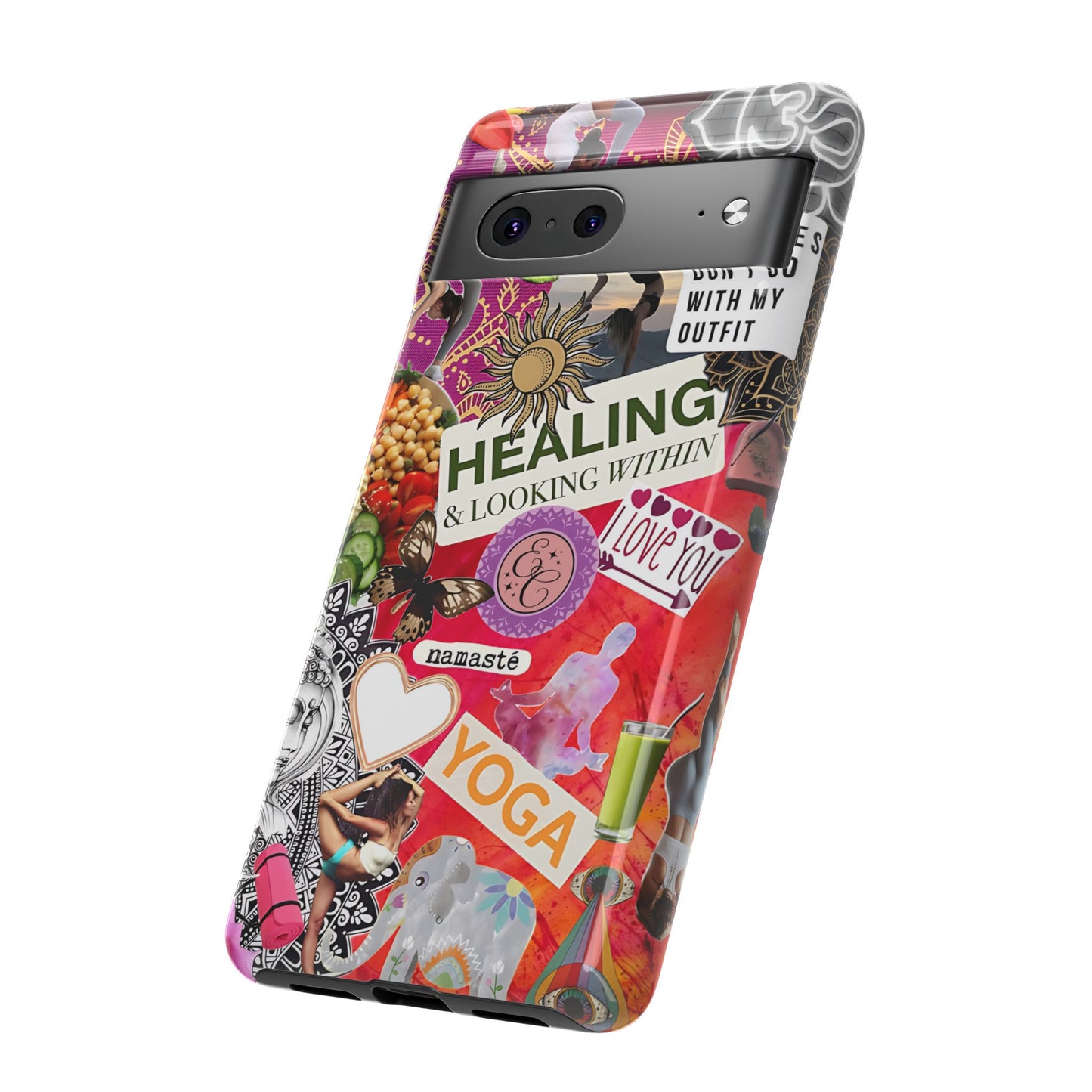 Yoga and Meditation Collage Tough Phone Case