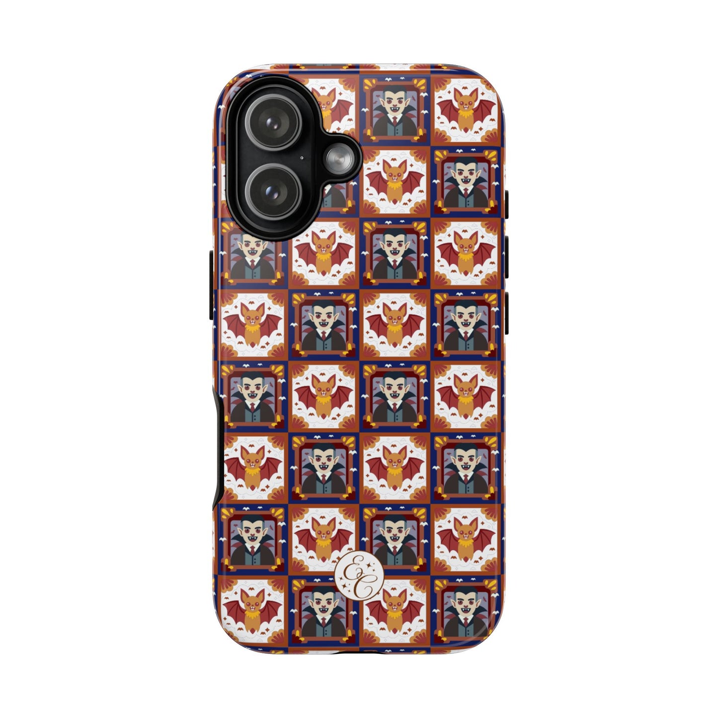 Dracula & Bat Pattern Tough Phone Case