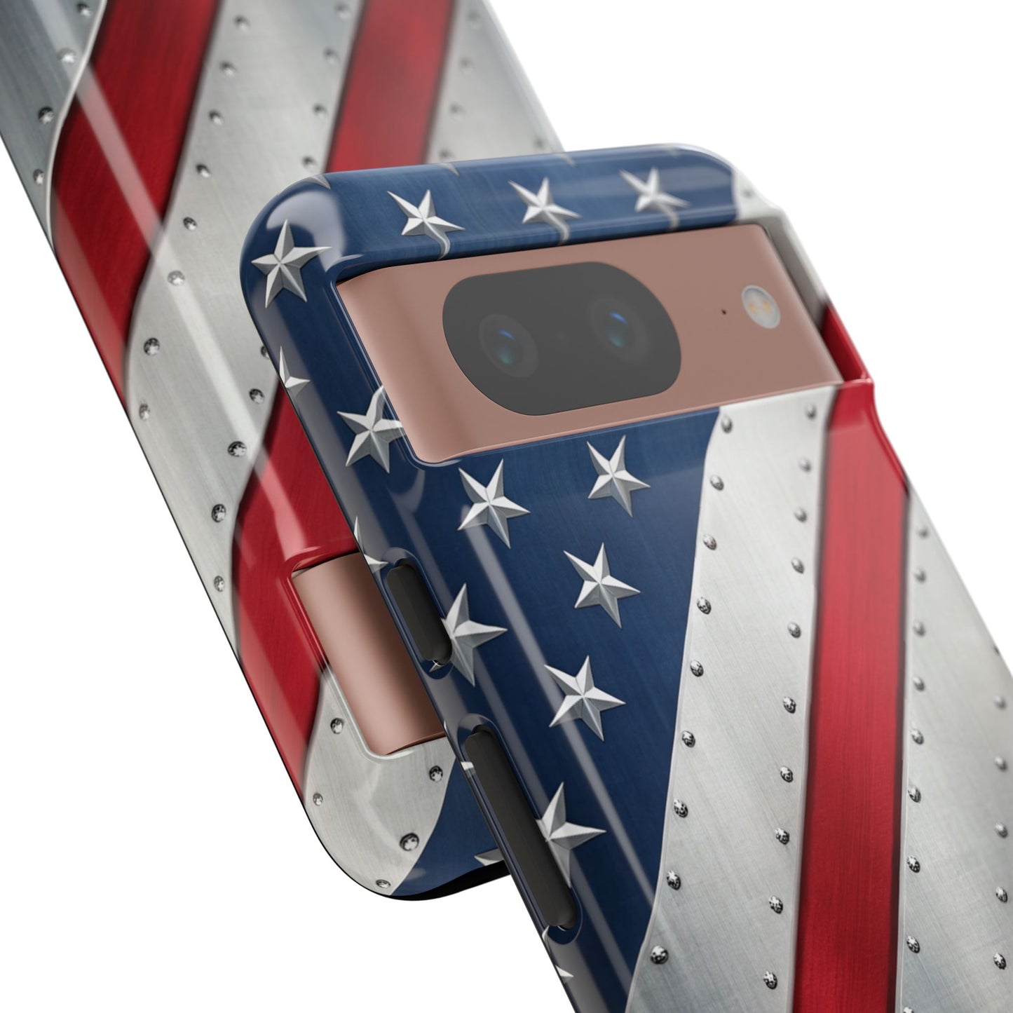 Metallic American Flag Tough Phone Case