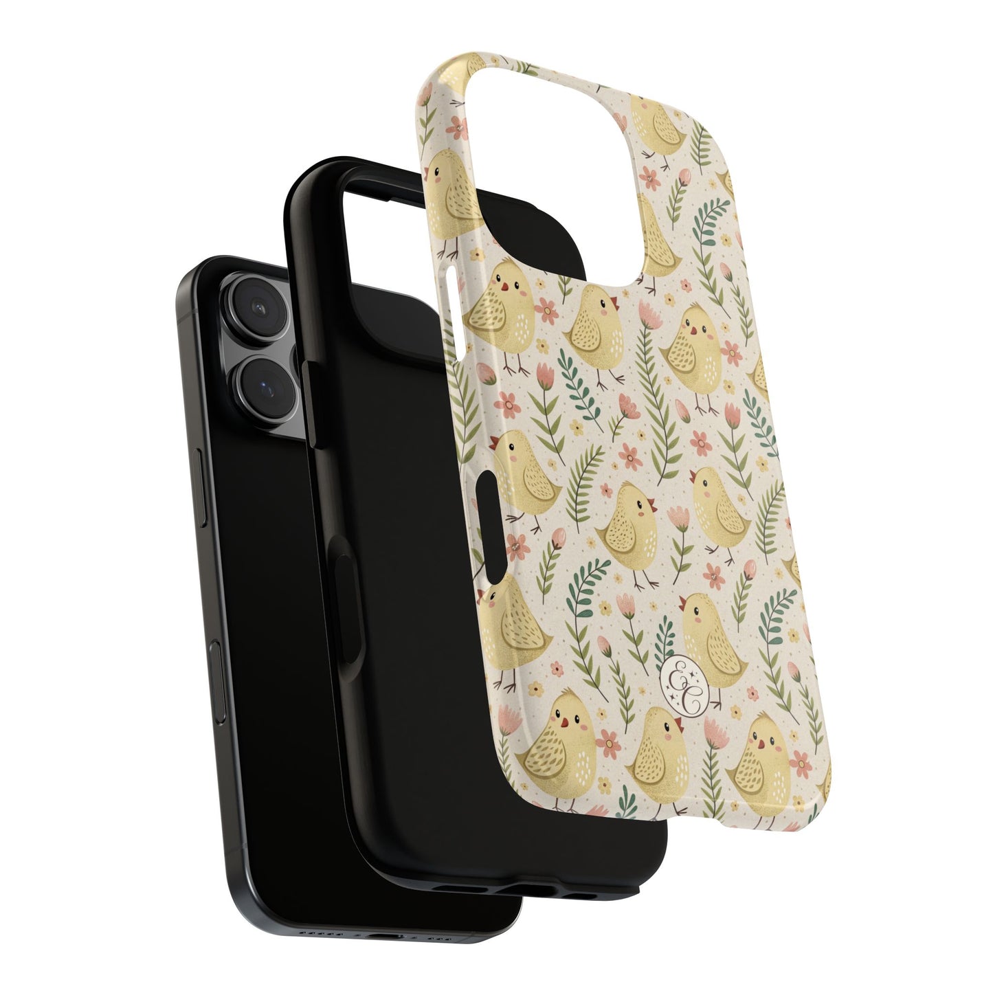 Vintage Floral Chick Pattern Tough Phone Case