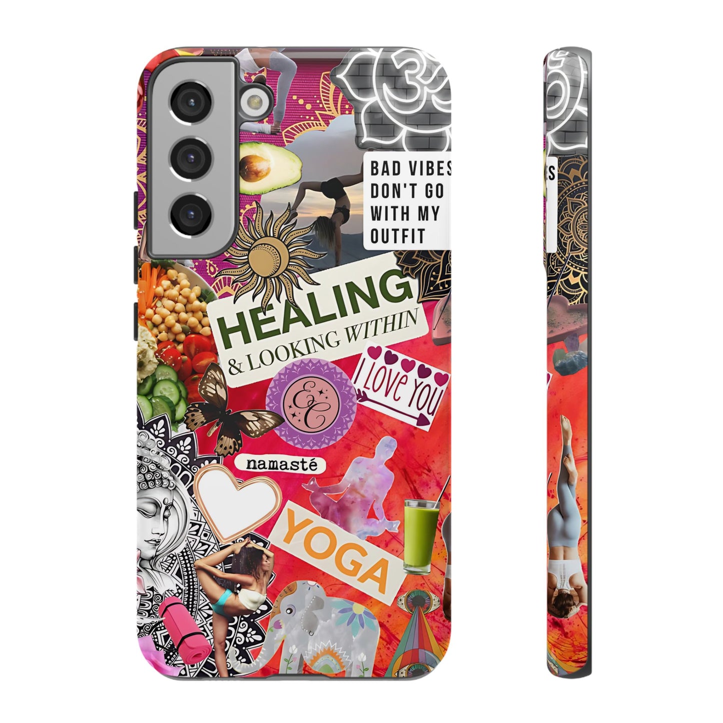 Yoga and Meditation Collage Tough Phone Case