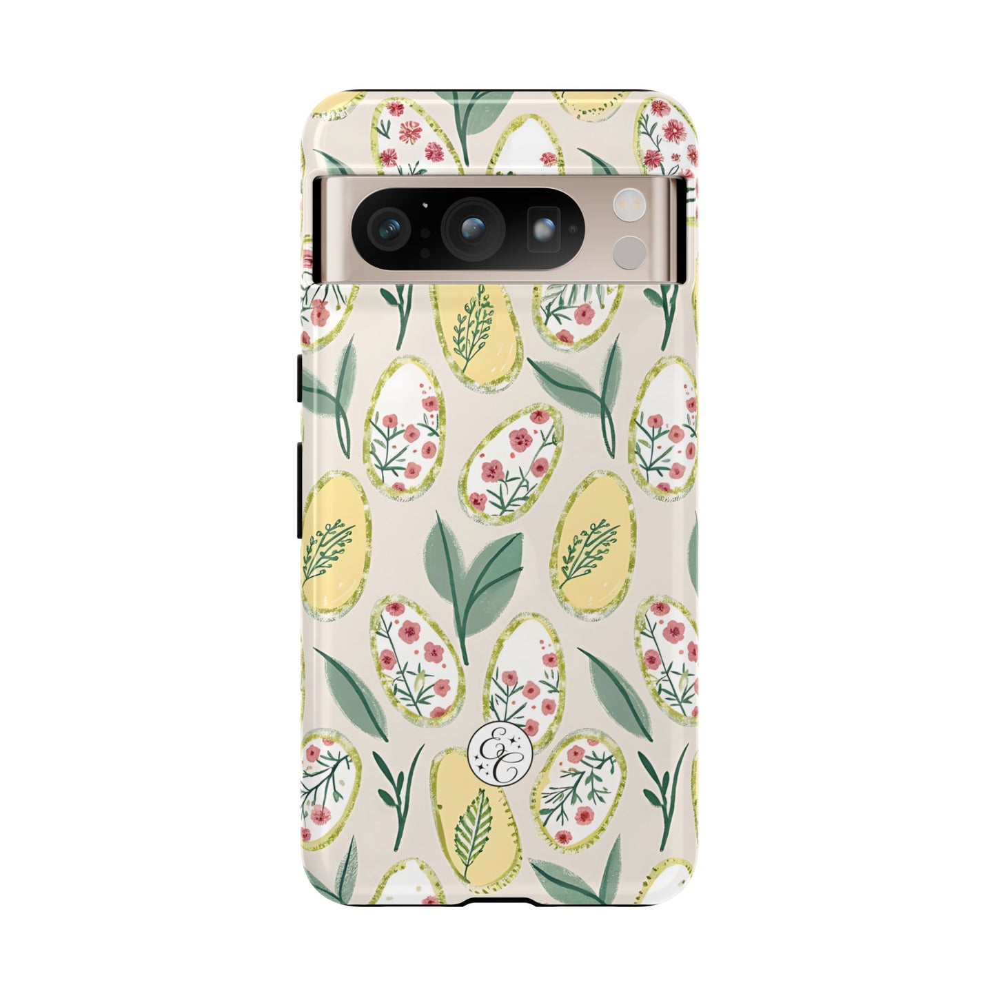 Floral Easter Egg Pattern Tough Phone Case