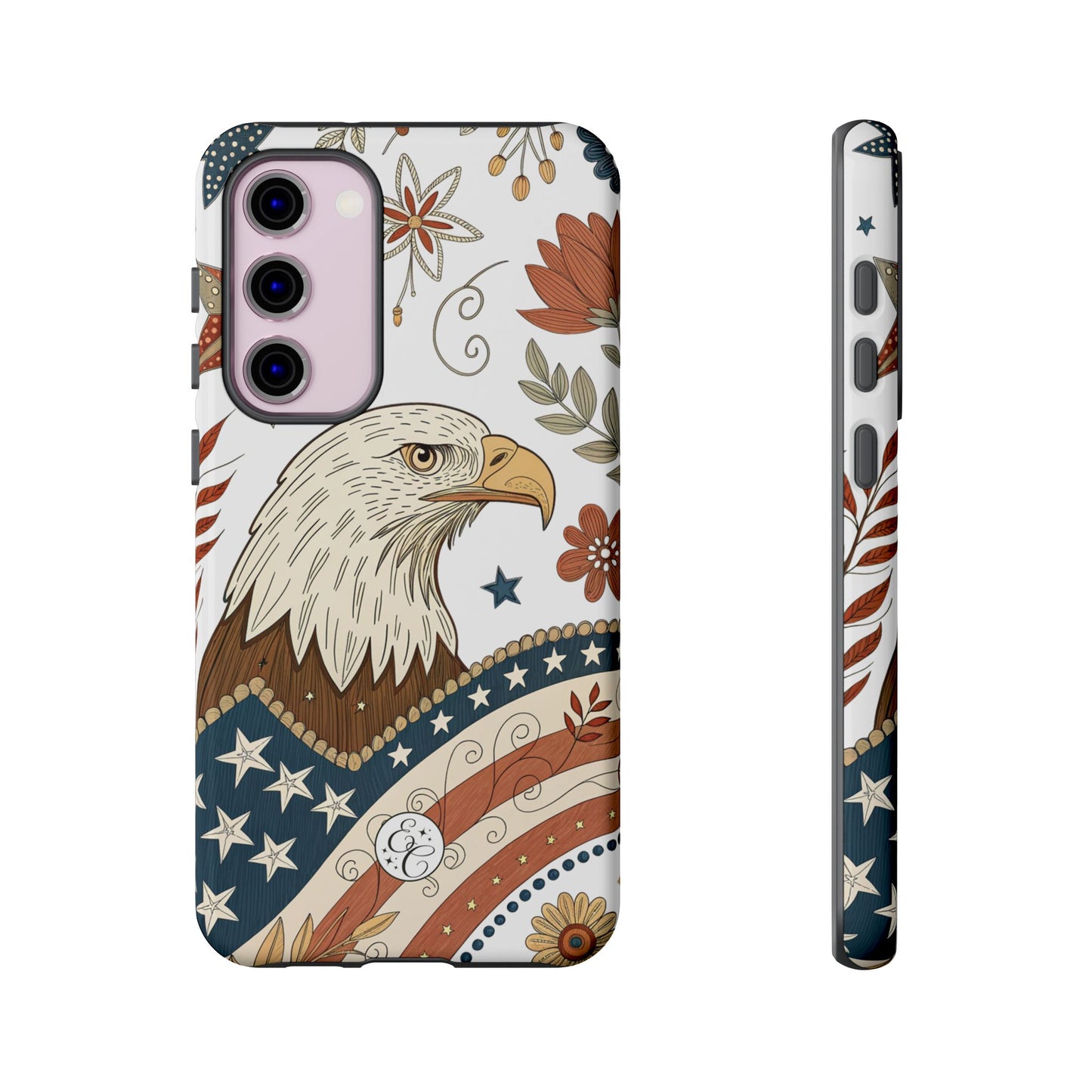 Boho Patriotic Eagle Tough Phone Case