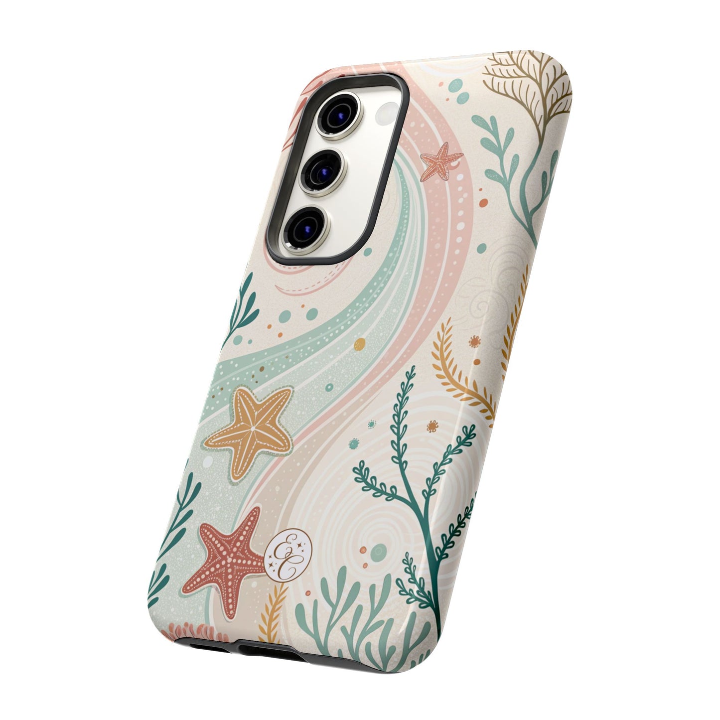 Pink Ocean Boho Doodle Tough Phone Case