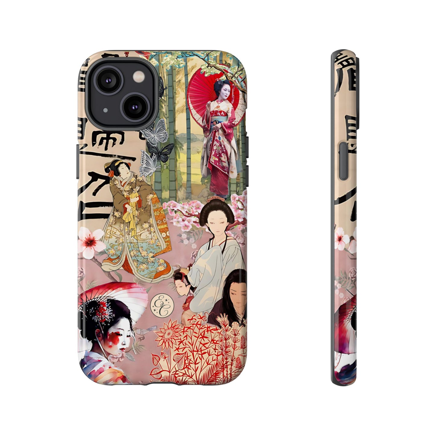 Japanese Geisha Collage Tough Phone Case