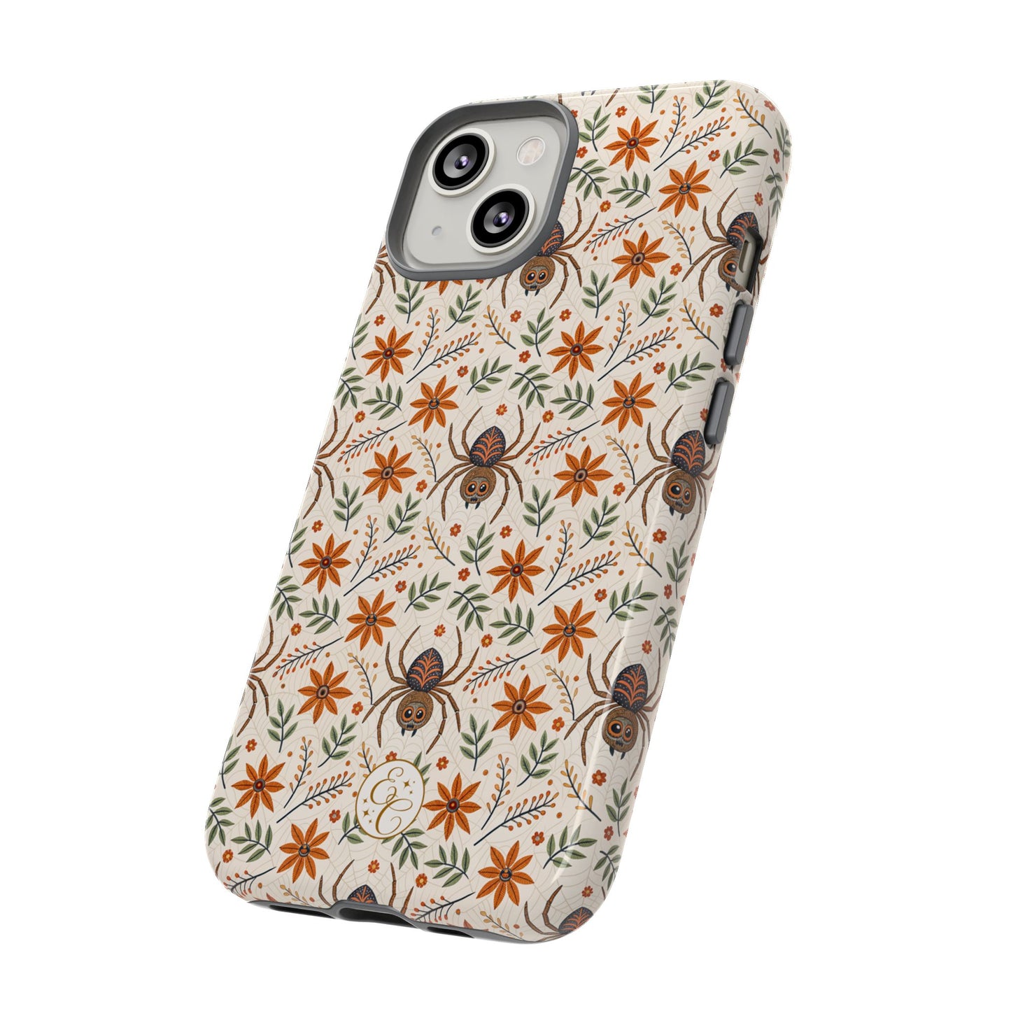 Boho Floral Spider Pattern Tough Phone Case