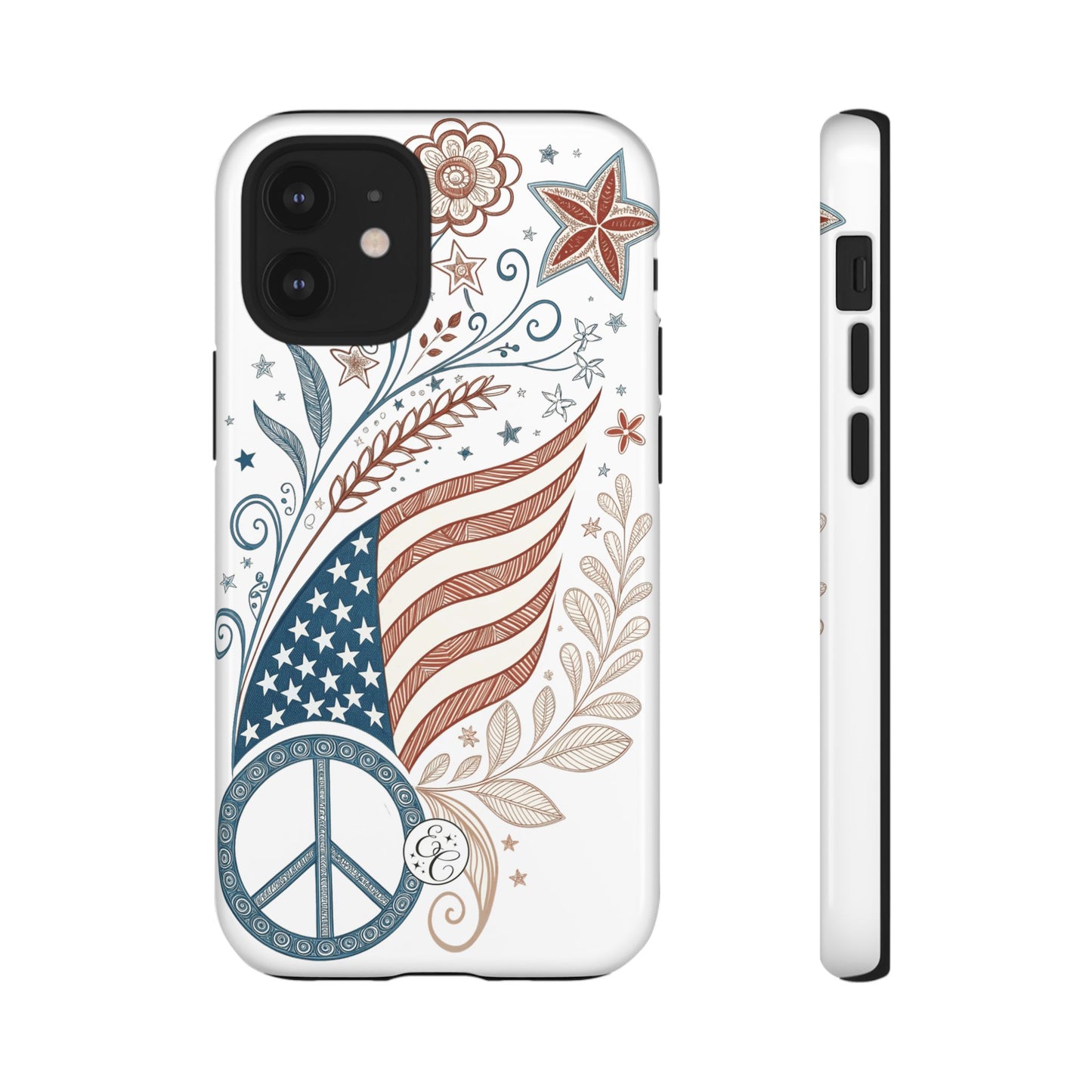 Boho American Flag Tough Phone Case