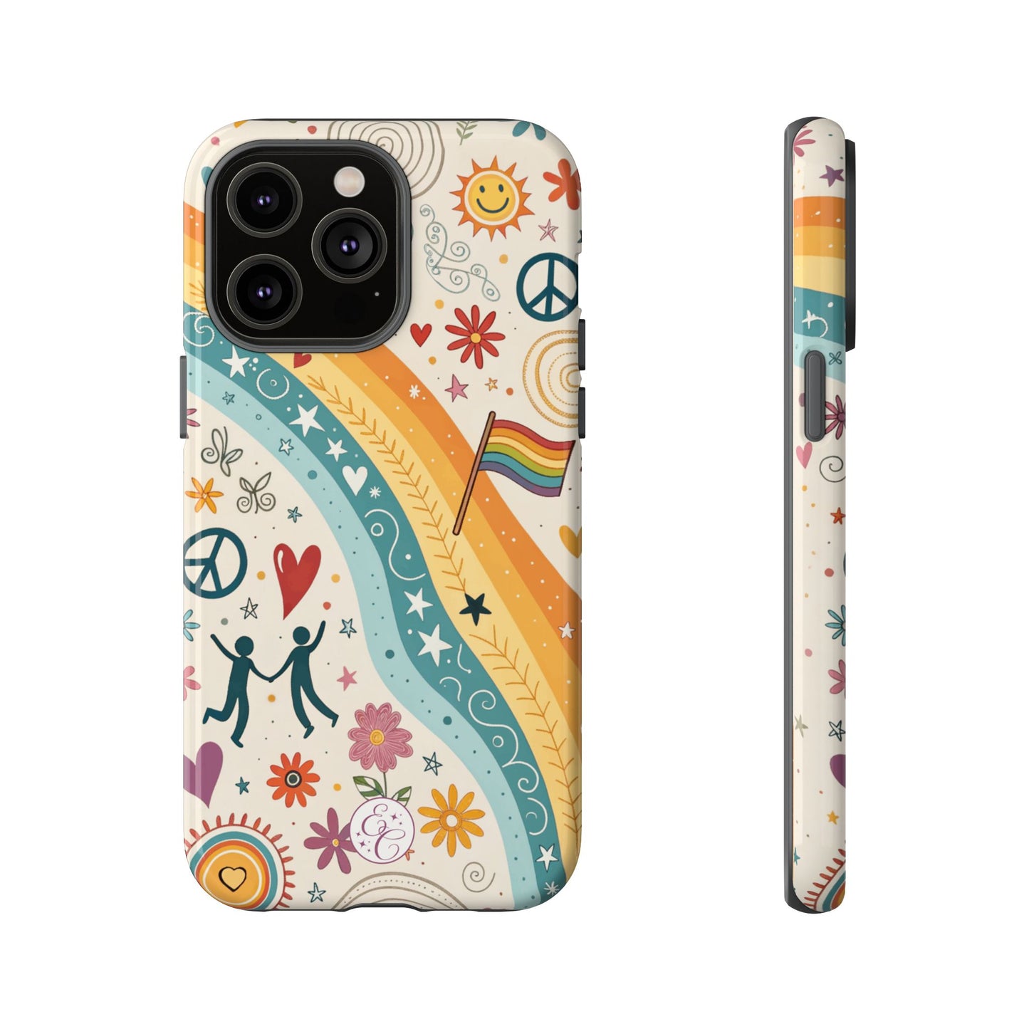 LGTBQ+ Pride Boho Doodle Tough Phone Case