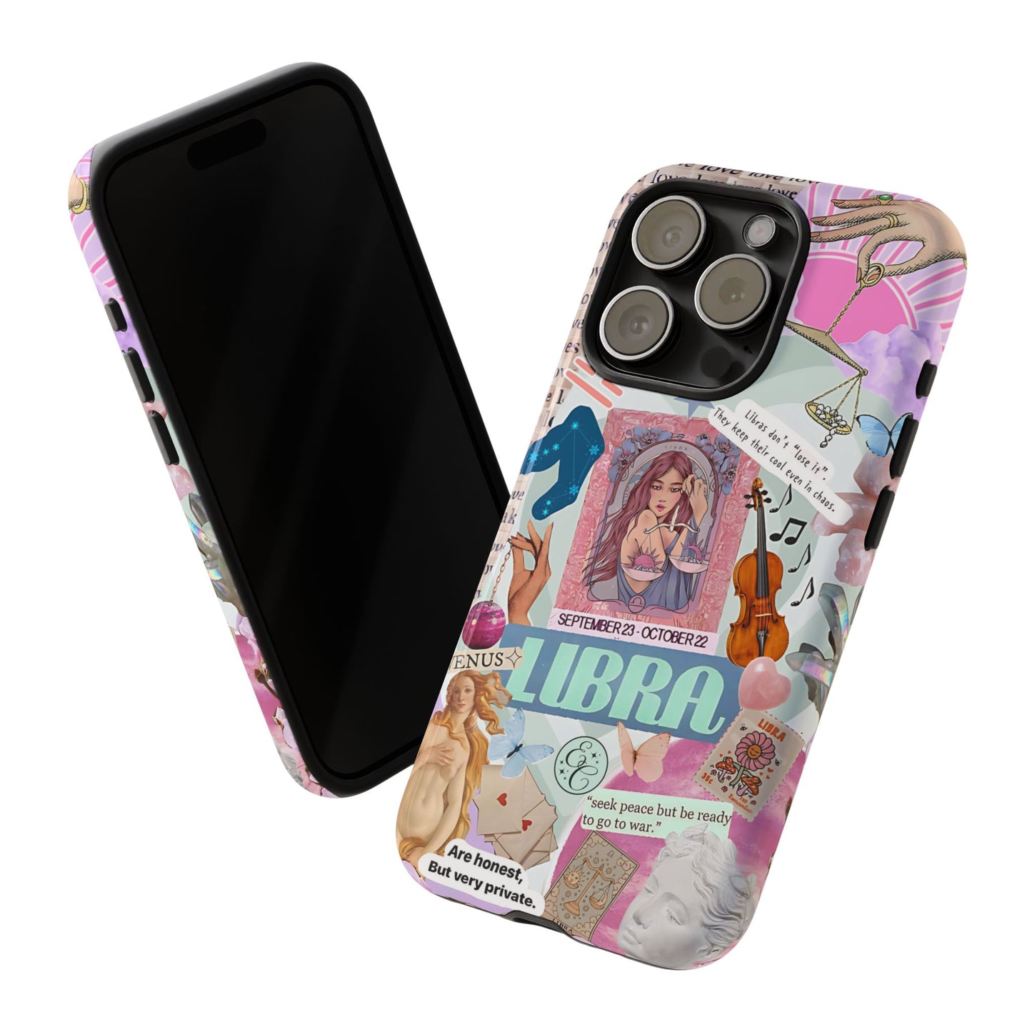 Libra Vintage Zodiac Collage Tough Phone Case