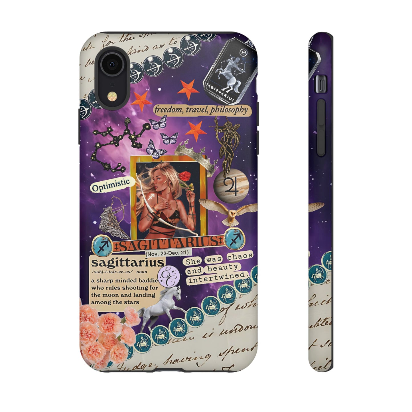 Sagittarius Zodiac Star Sign Tough Phone Case