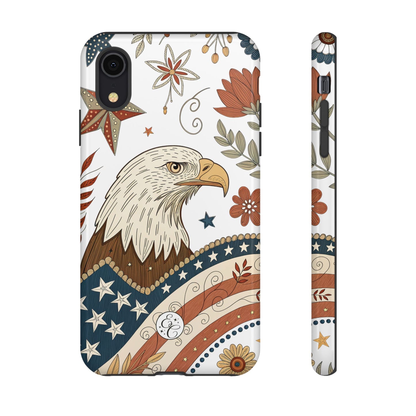 Boho Patriotic Eagle Tough Phone Case