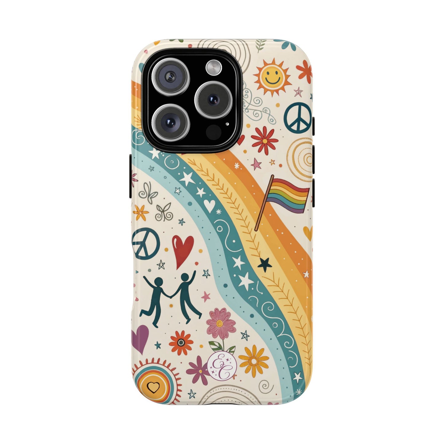 LGTBQ+ Pride Boho Doodle Tough Phone Case