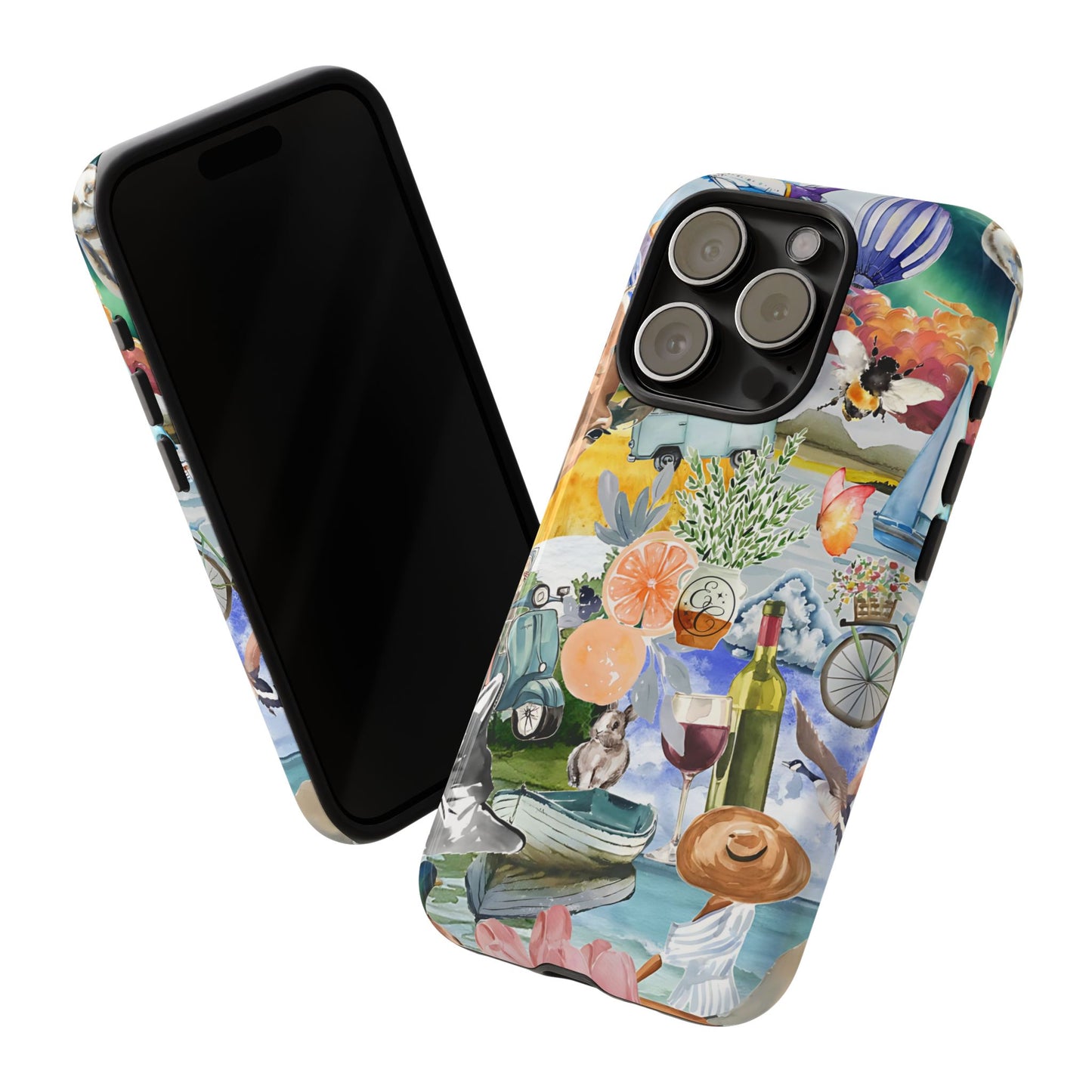 Vintage Travel Collage Tough Phone Case