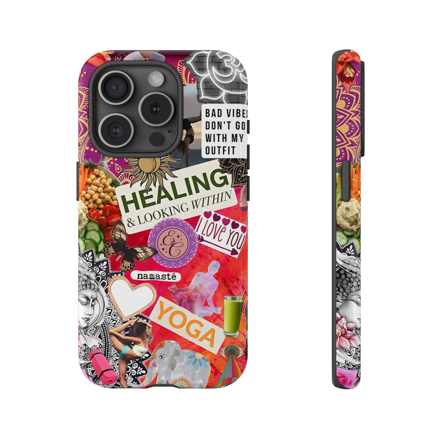 Yoga and Meditation Collage Tough Phone Case