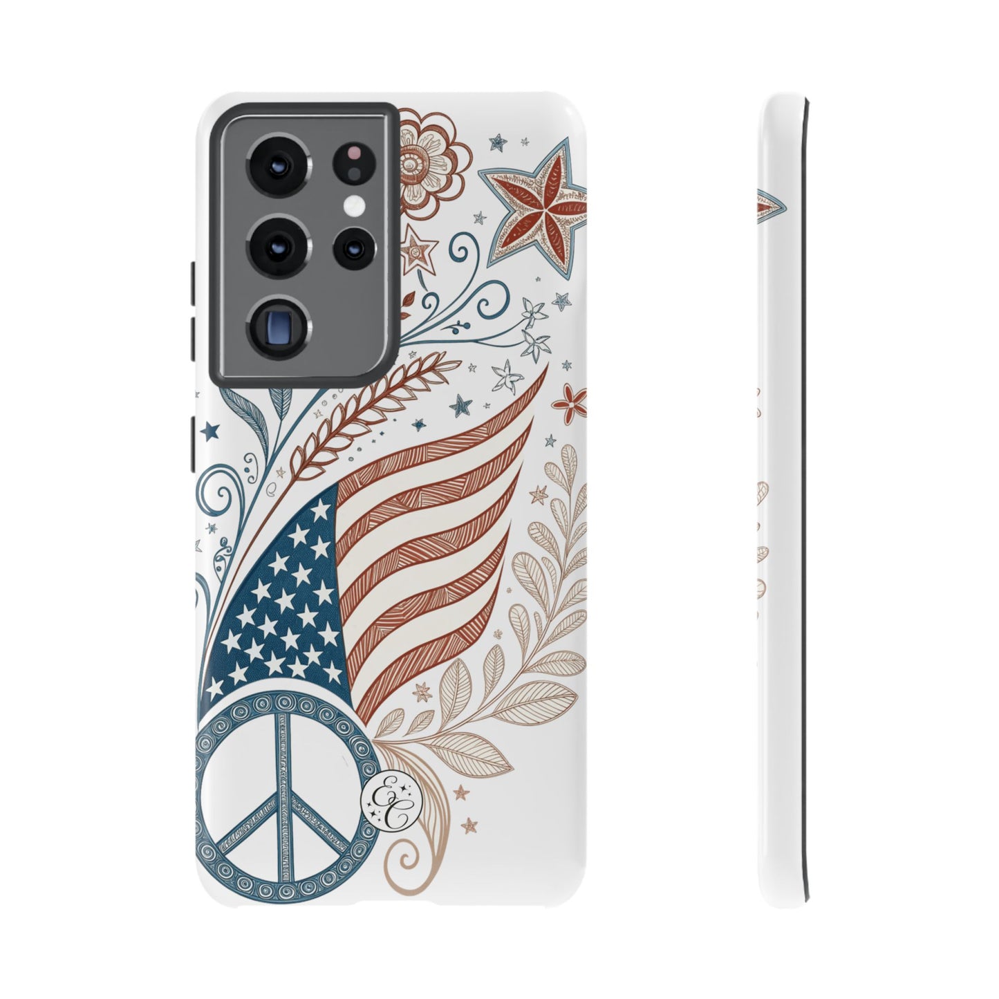 Boho American Flag Tough Phone Case